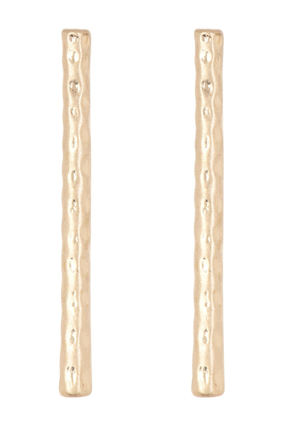 Текстурированные серьги-гвоздики с удлиненной планкой Melrose and Market