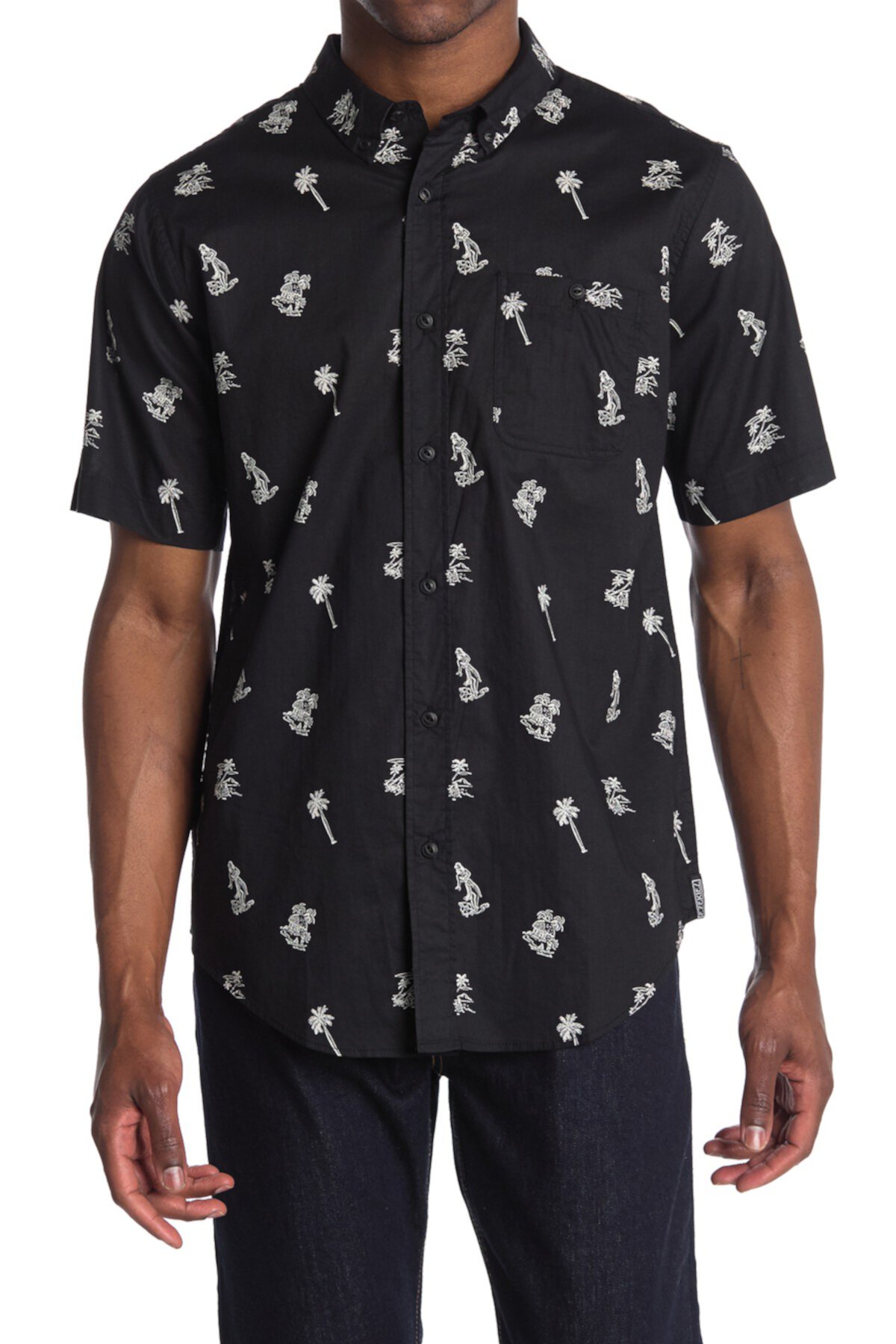Тканая рубашка стандартного кроя с короткими рукавами Aloha Ezekiel