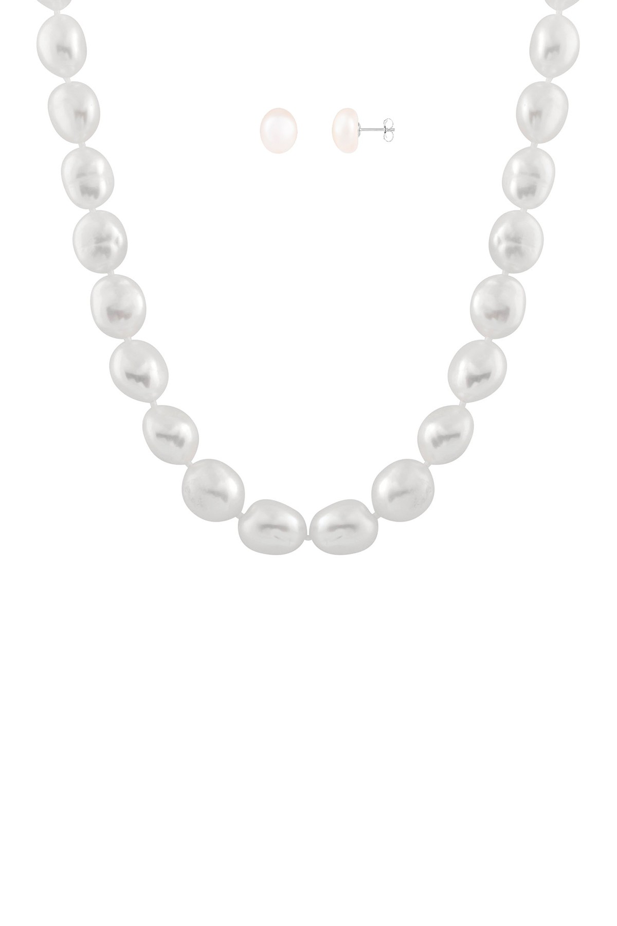 Комплект ожерелья и серег 9-10 мм с пресноводным жемчугом Splendid Pearls