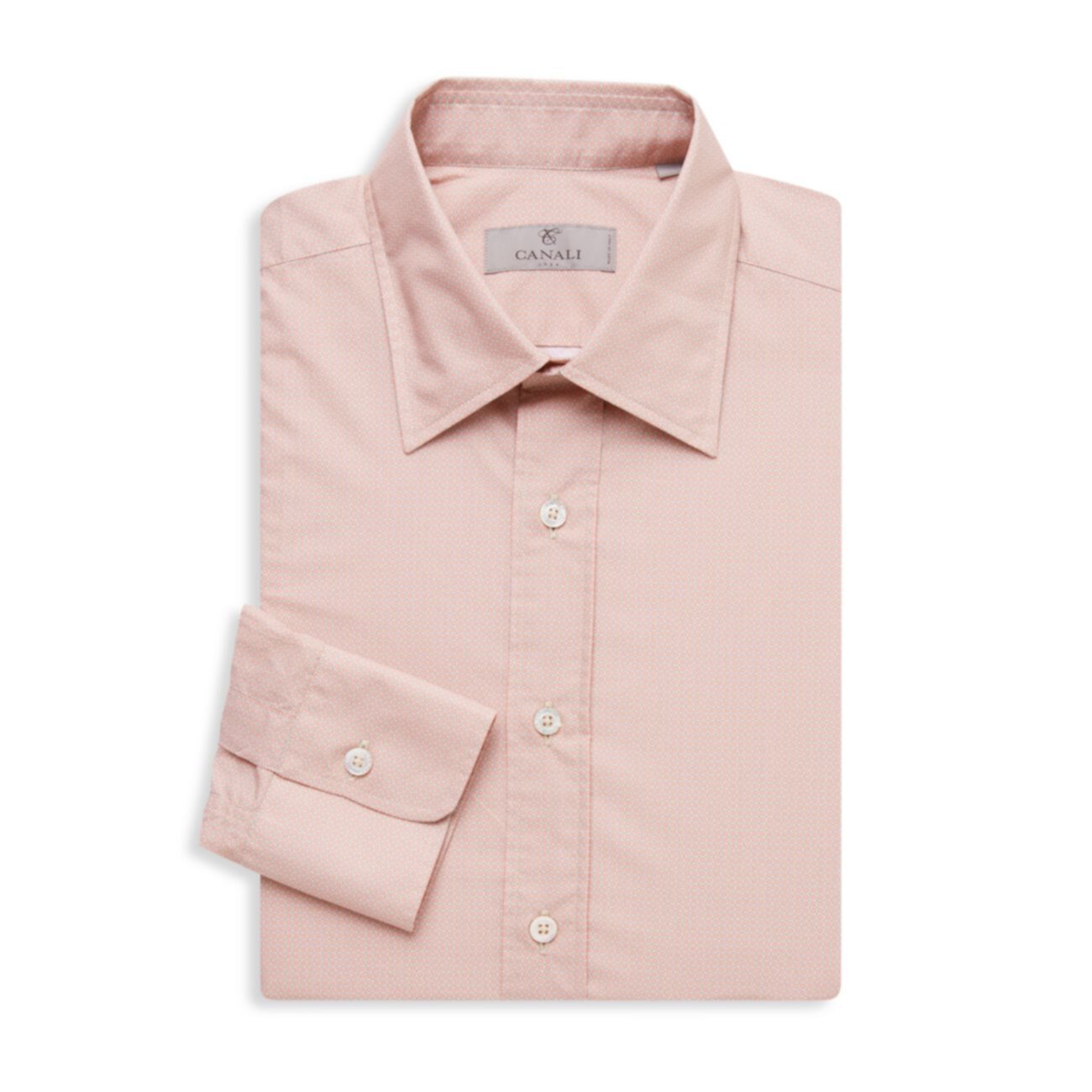 Классическая рубашка современного кроя в горошек с ромбовидным принтом Canali
