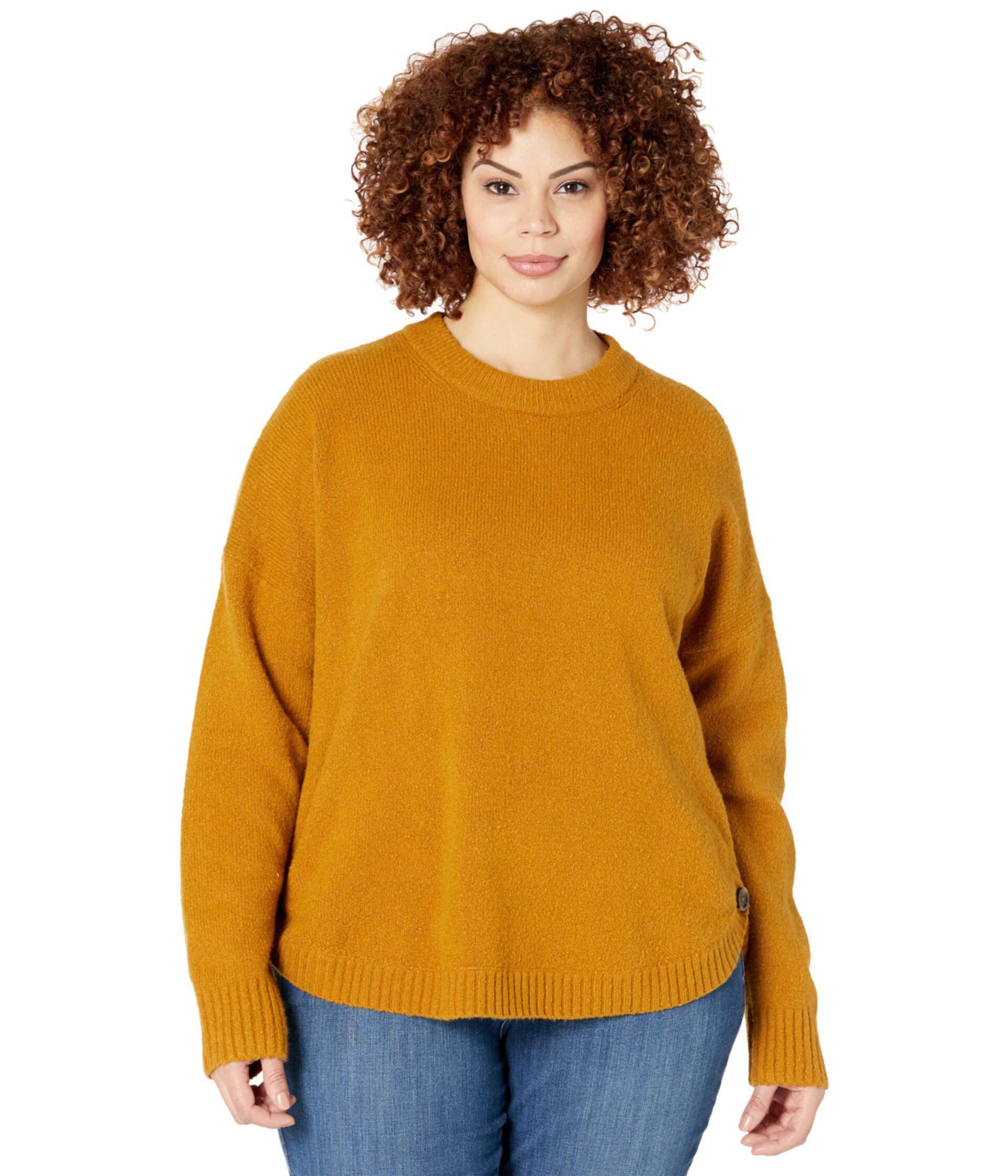 Пуловер больших размеров на пуговицах с боковыми пуговицами Madewell