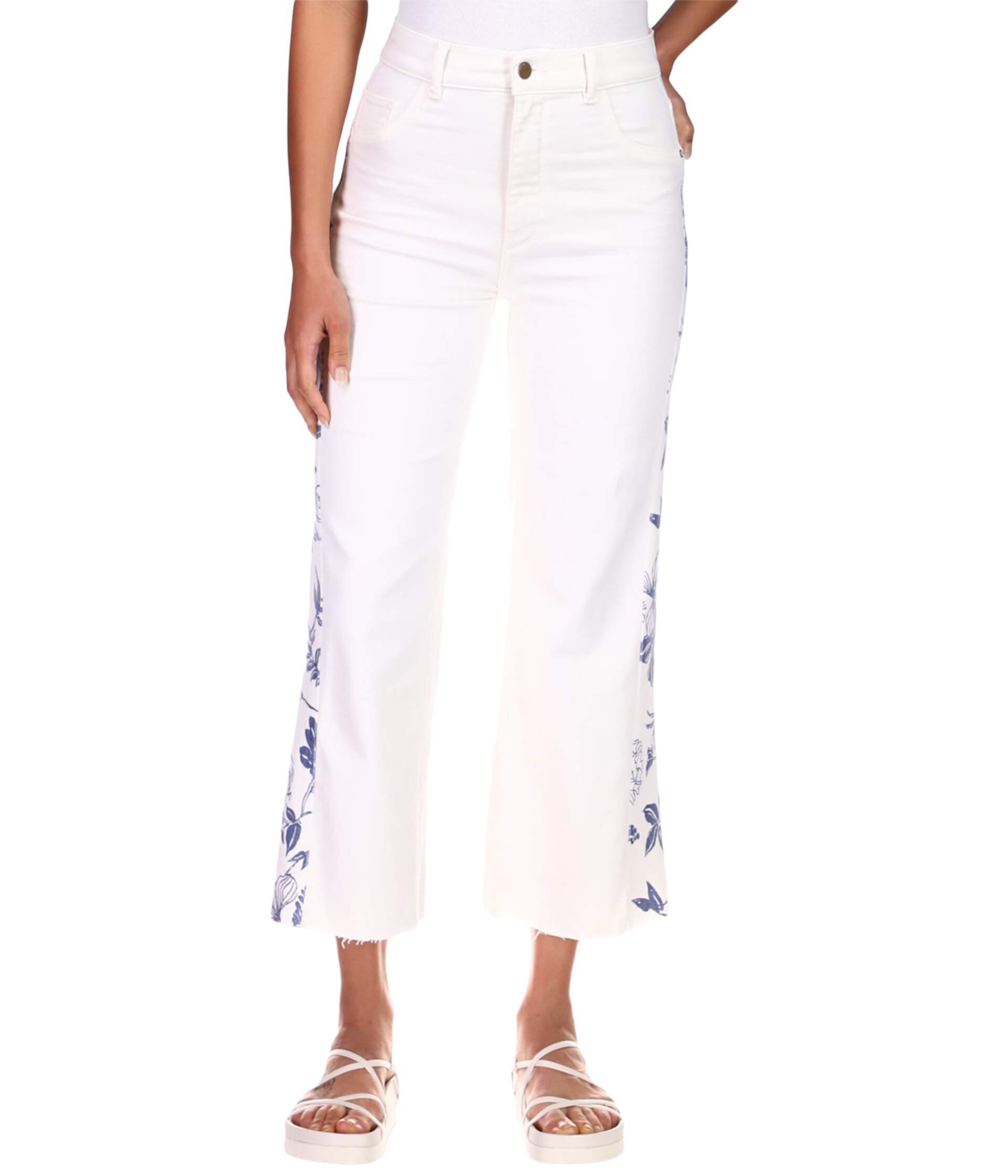Винтаж: широкие брюки с высокой посадкой Hepburn в цвете Fleur Mixed DL1961