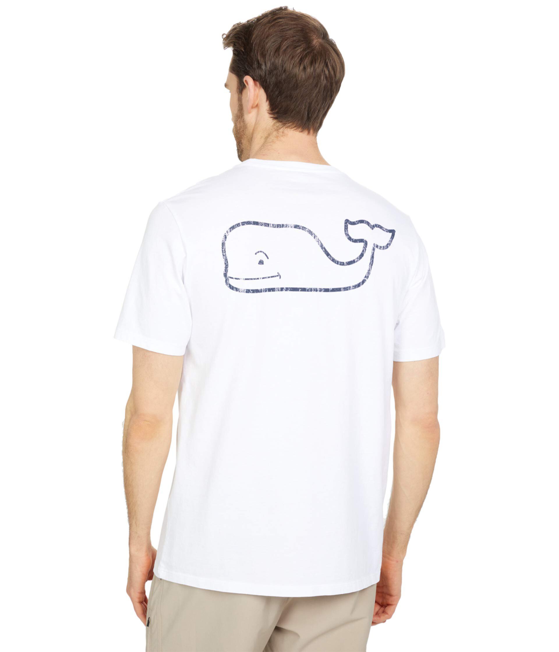 Винтажная футболка с короткими рукавами и карманом в виде кита Vineyard Vines