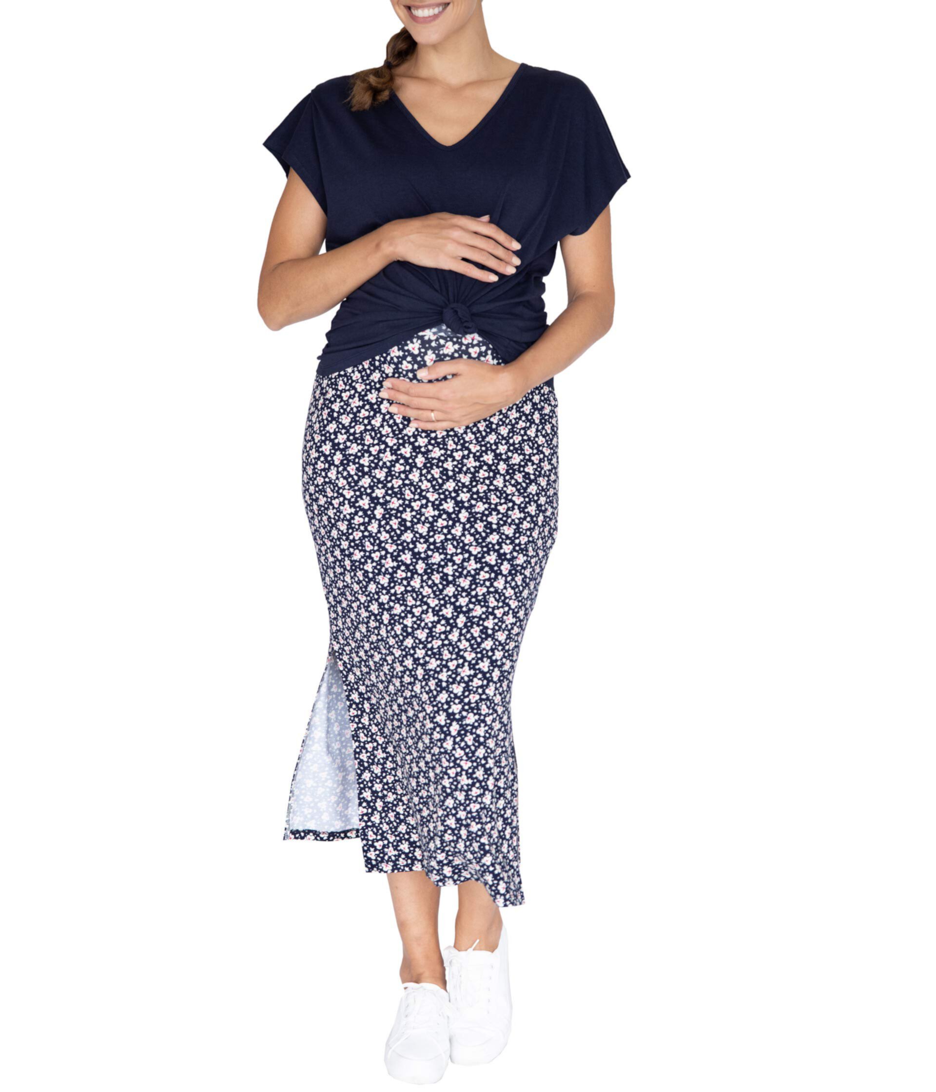 Облегающая юбка макси для беременных Angel Maternity