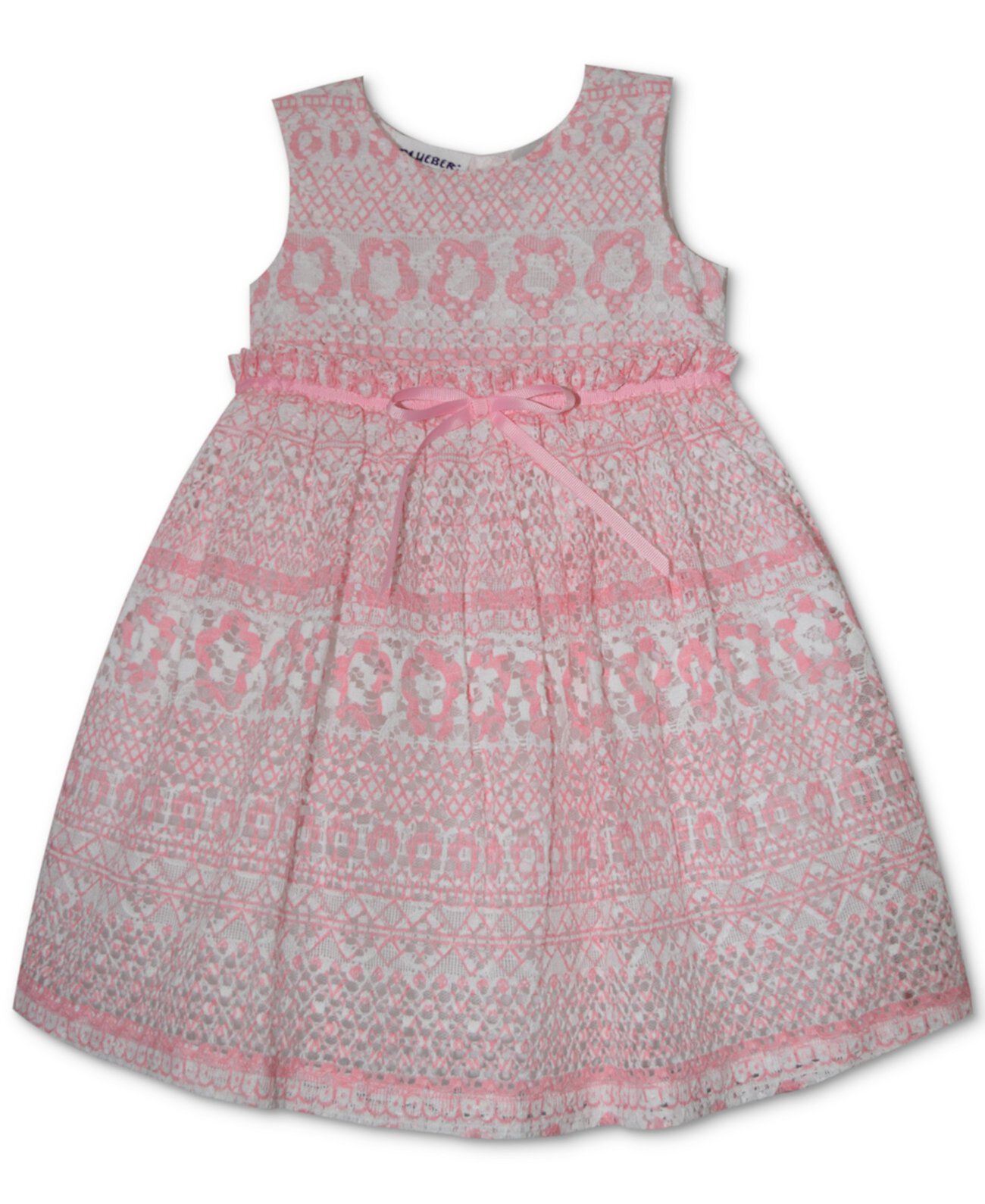 Кружевное платье с принтом для маленьких девочек Blueberi Boulevard