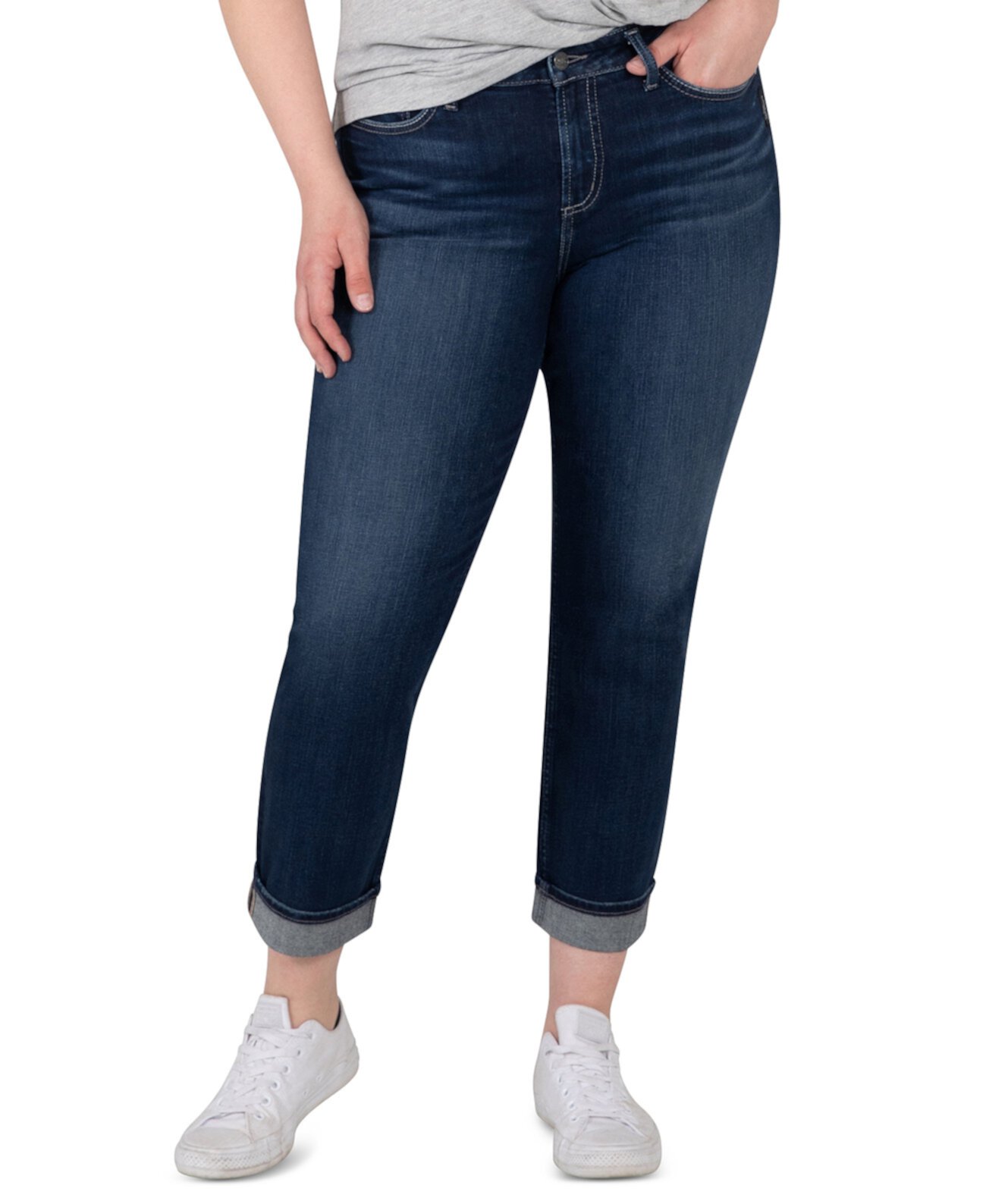 Укороченные прямые джинсы Avery больших размеров Silver Jeans Co.