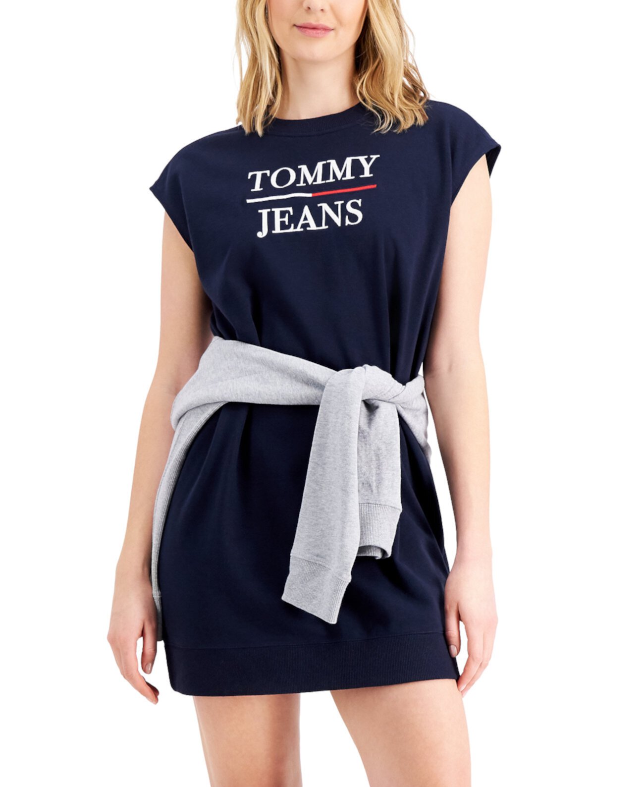 Платье с короткими рукавами и логотипом Tommy Jeans