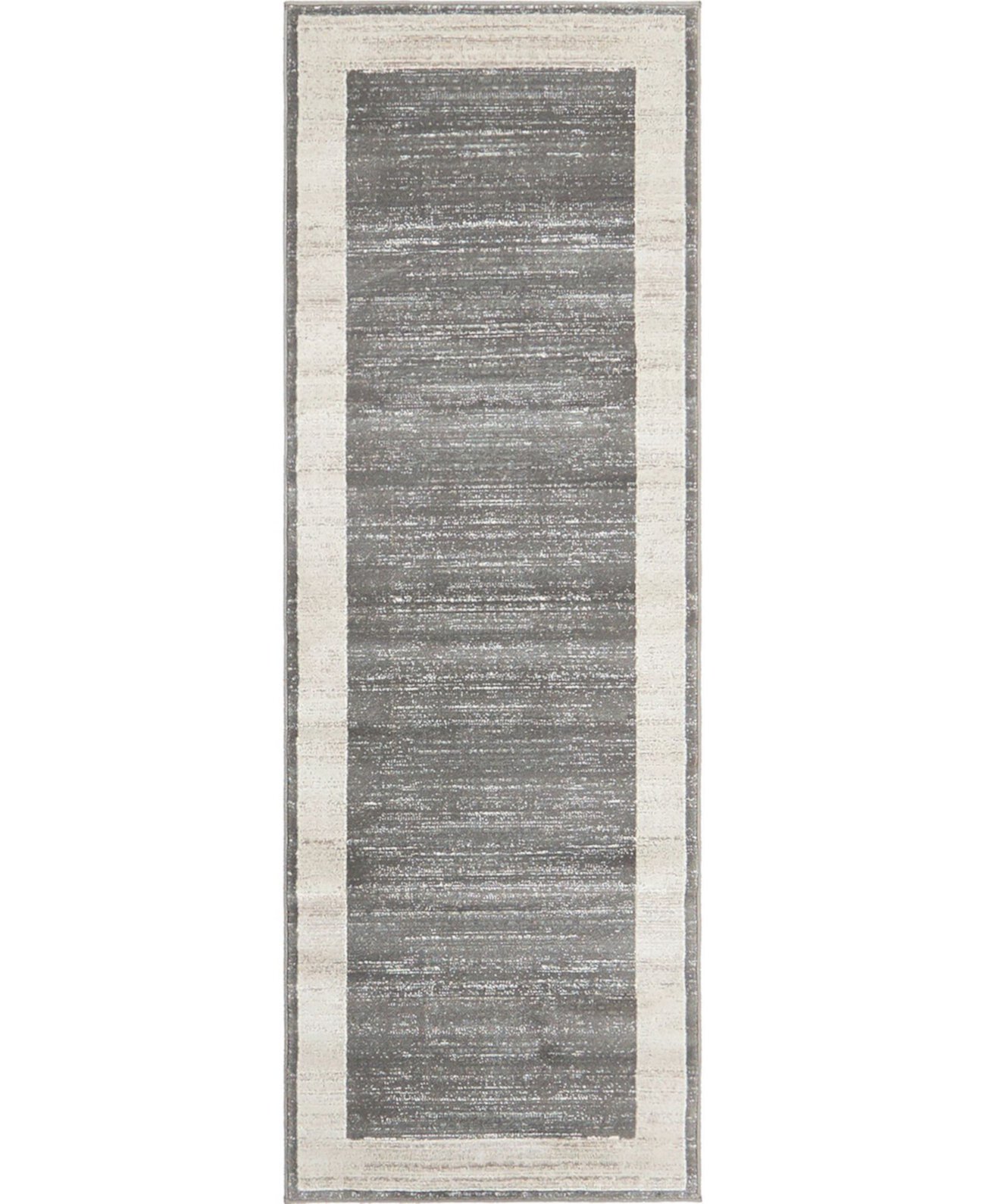 Yorkville Uptown Jzu007 Серый коврик для беговой дорожки размером 2 фута 2 x 6 футов Jill Zarin