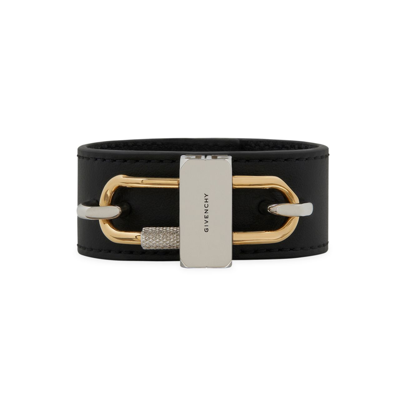 Кожаный браслет-манжета с замком Givenchy