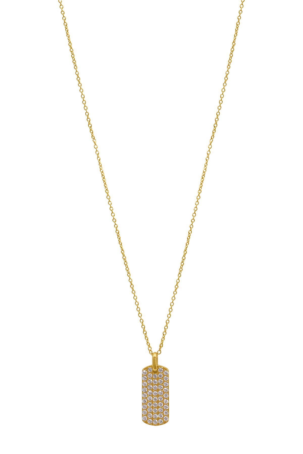 Ожерелье с подвеской из 14-каратного золота с кристаллами и паве ADORNIA