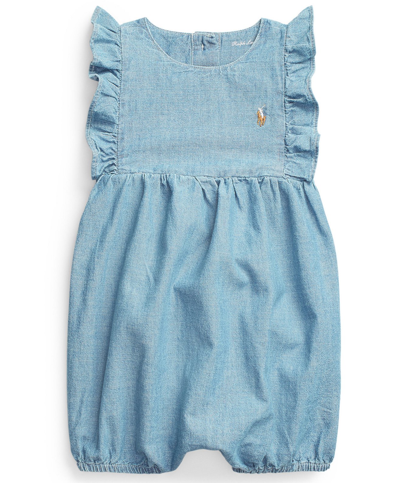 Короткие шорты из хлопка шамбре с пузырьками для девочек Ralph Lauren Ralph Lauren
