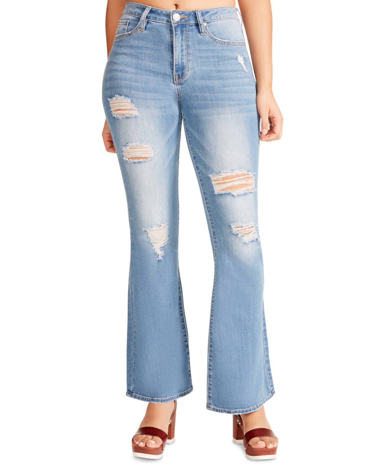 Рваные джинсы с расклешенными штанинами для юниоров Madden Girl