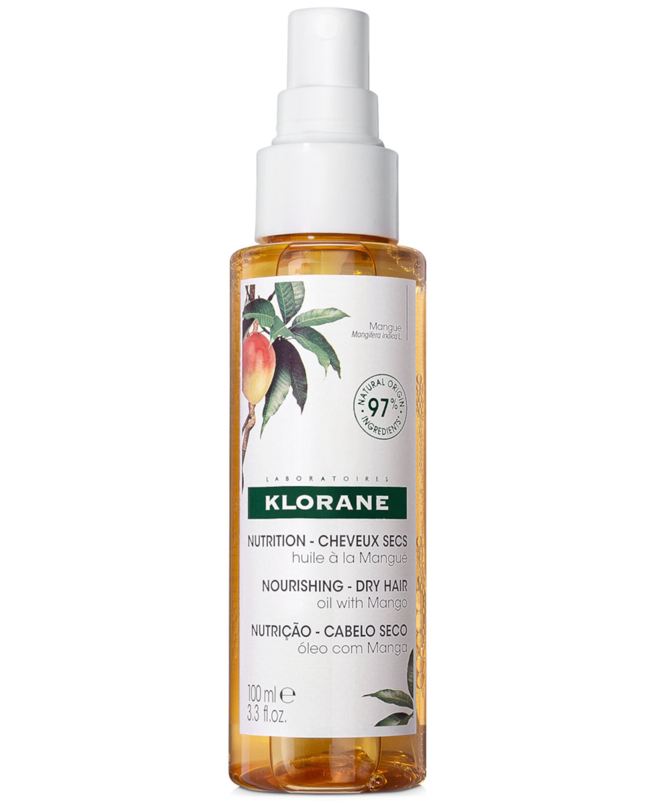 Питательное масло для сухих волос с манго Klorane
