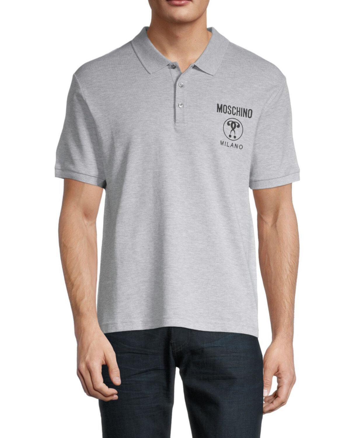Рубашка-поло стандартного кроя с графическим логотипом Moschino
