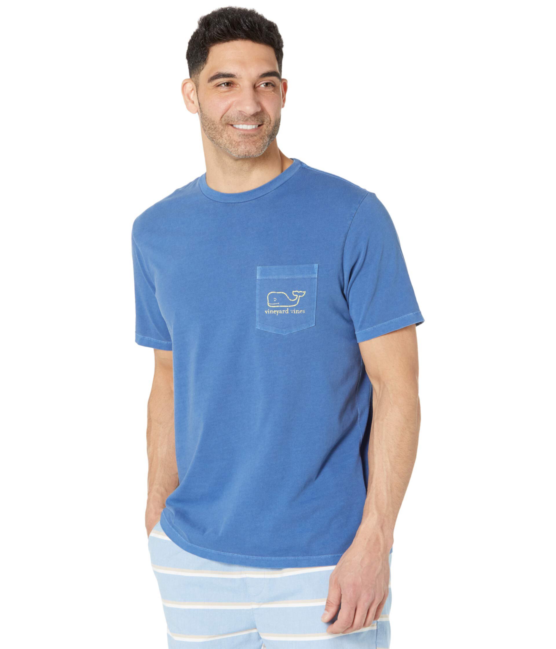 Винтажная футболка с короткими рукавами и карманом в виде кита Vineyard Vines
