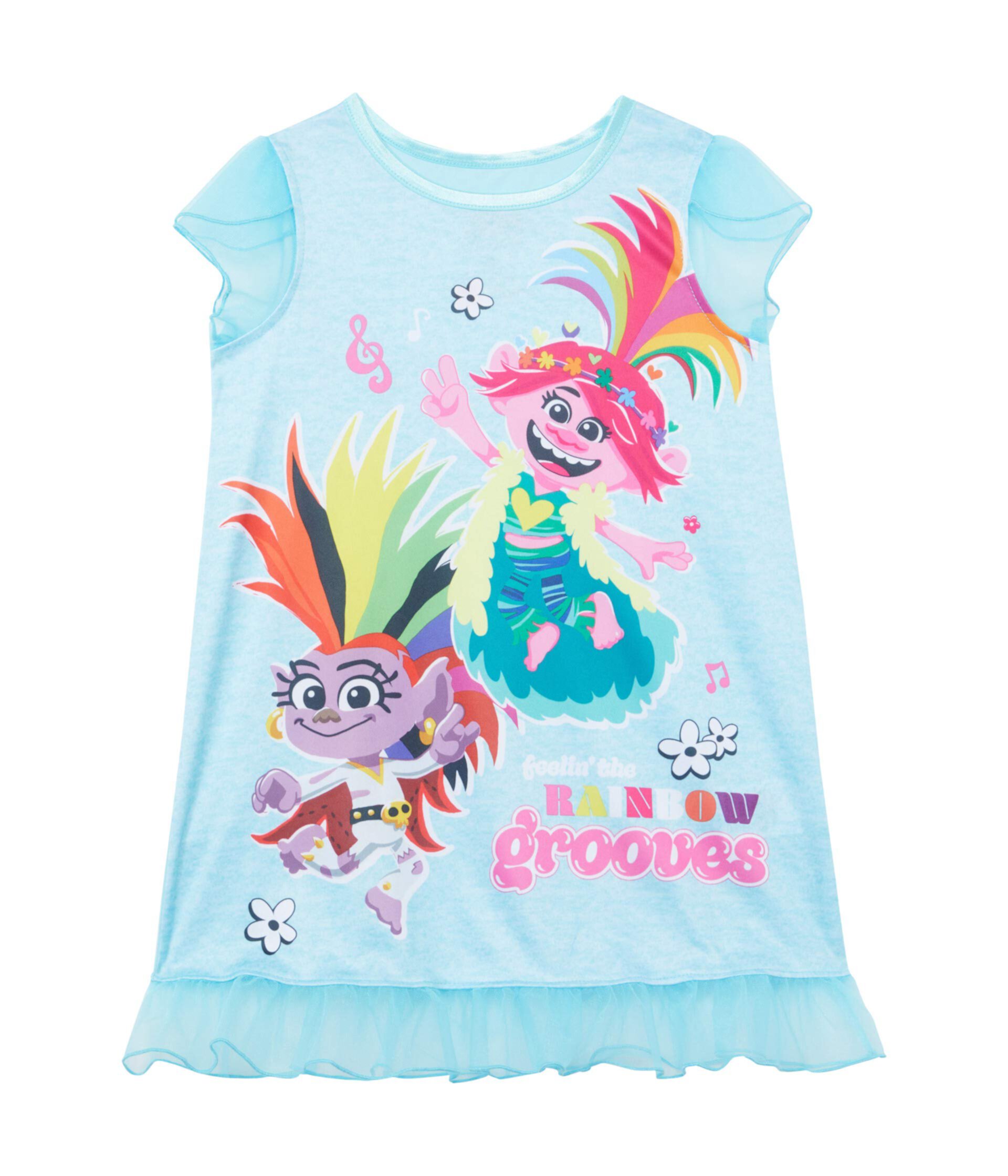 Платье для сна Feelin 'The Rainbow Grooves Trolls World Tour (для маленьких и больших детей) Favorite Characters