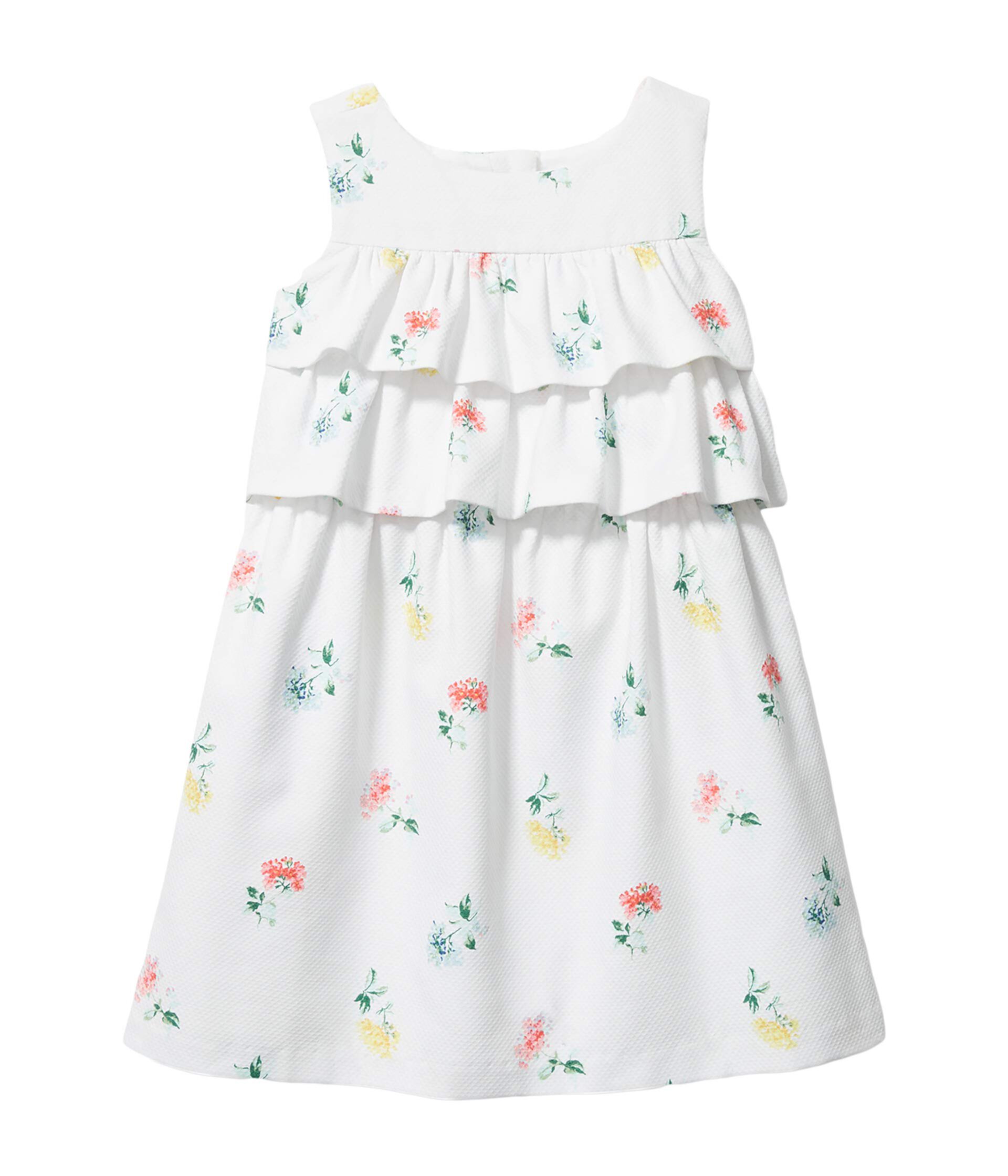 Платье с многоуровневым верхом и цветочным рисунком (для малышей / маленьких детей / детей старшего возраста) Janie and Jack