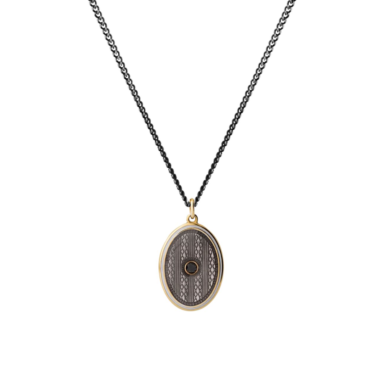 Аргайл черный бриллиант, эмаль и эмаль Золотое ожерелье с подвеской Vermeil Miansai
