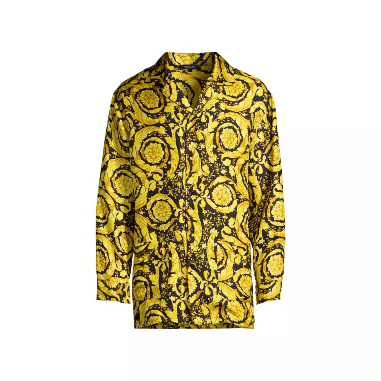 Шелковый пижамный топ в стиле барокко Versace