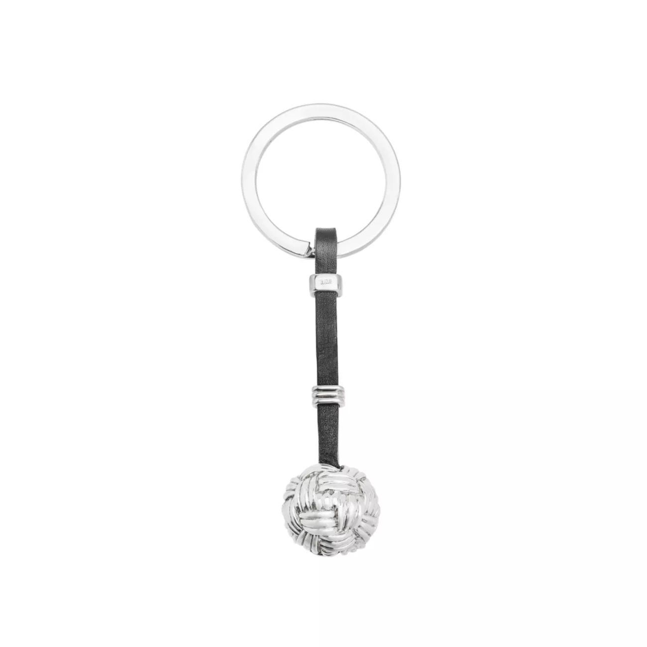 Брелок для ключей из стерлингового серебра с плетеной сферой Tane