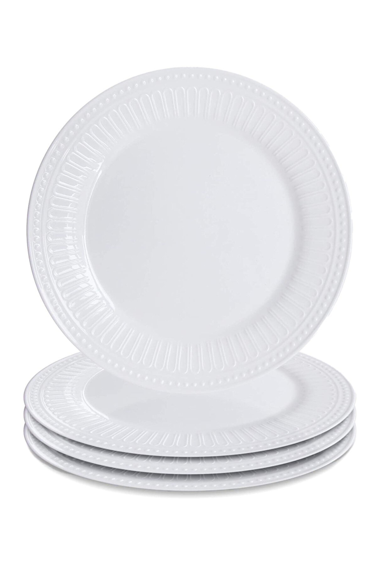 Меламиновая белая небьющаяся тарелка для столовой и уличной посуды - набор из 4 шт. Trina Turk