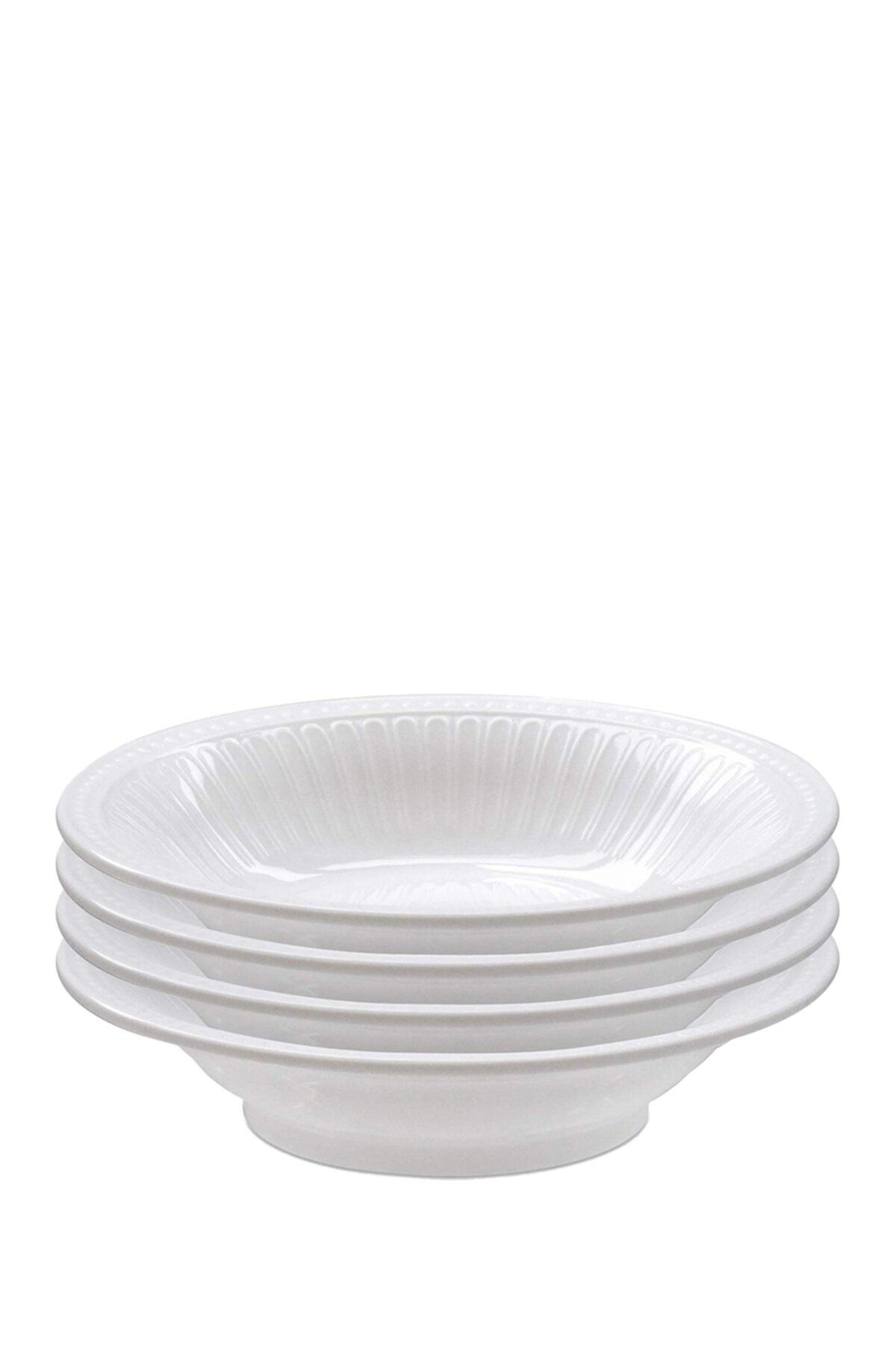Меламиновая белая небьющаяся миска для домашней и уличной посуды - набор из 4 шт. Trina Turk