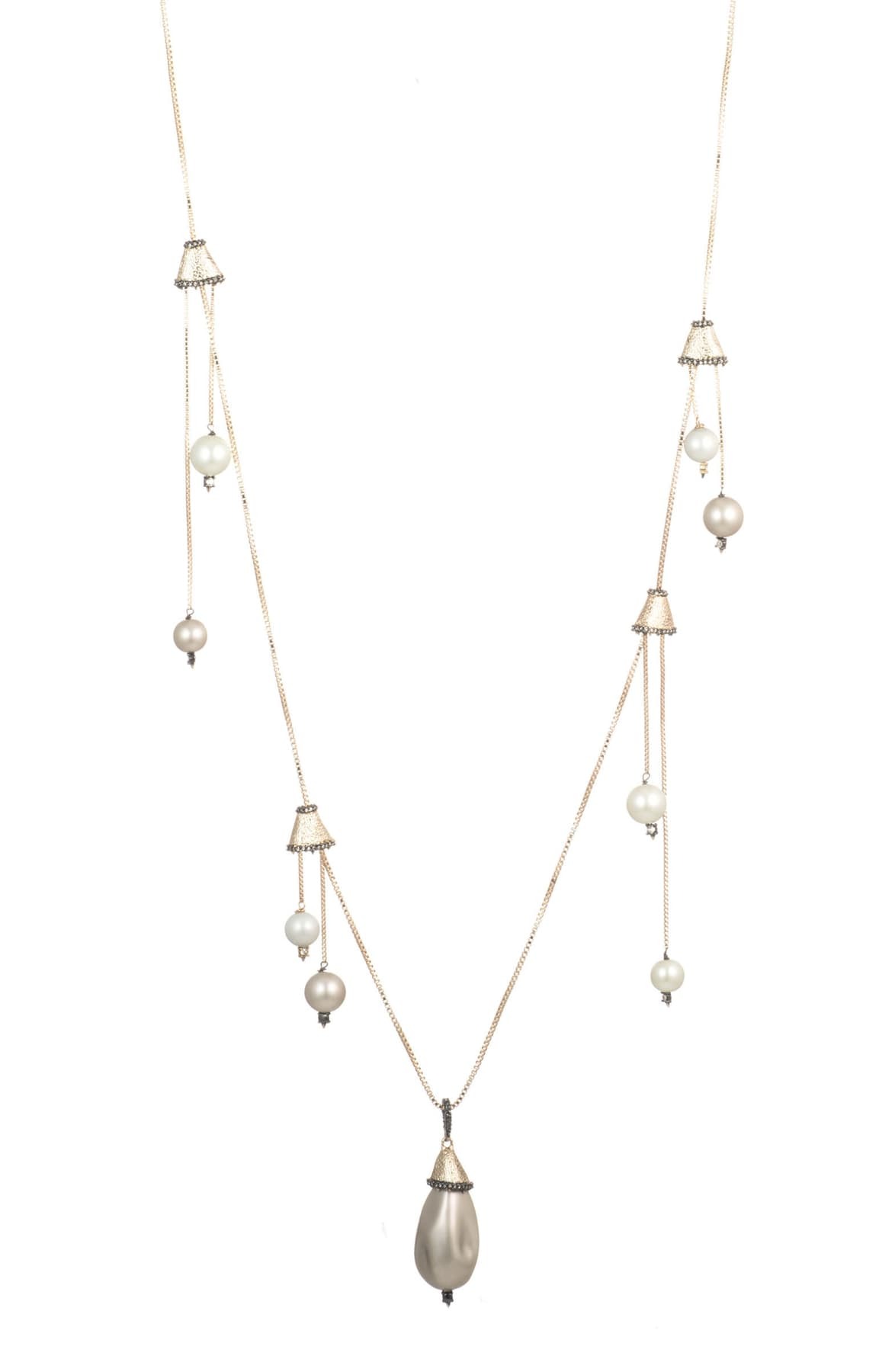Ожерелье с пресноводным жемчугом и кристаллами Alexis Bittar