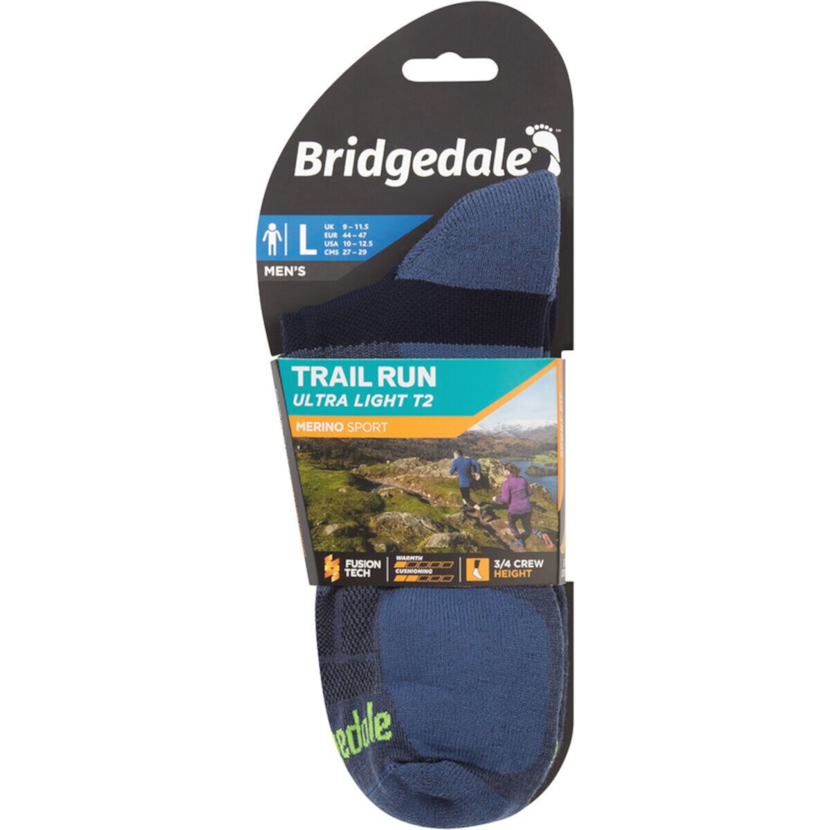 Унисекс Носки Bridgedale Trail Run Ultralight T2 Merino Performance 3/4 Bridgedale