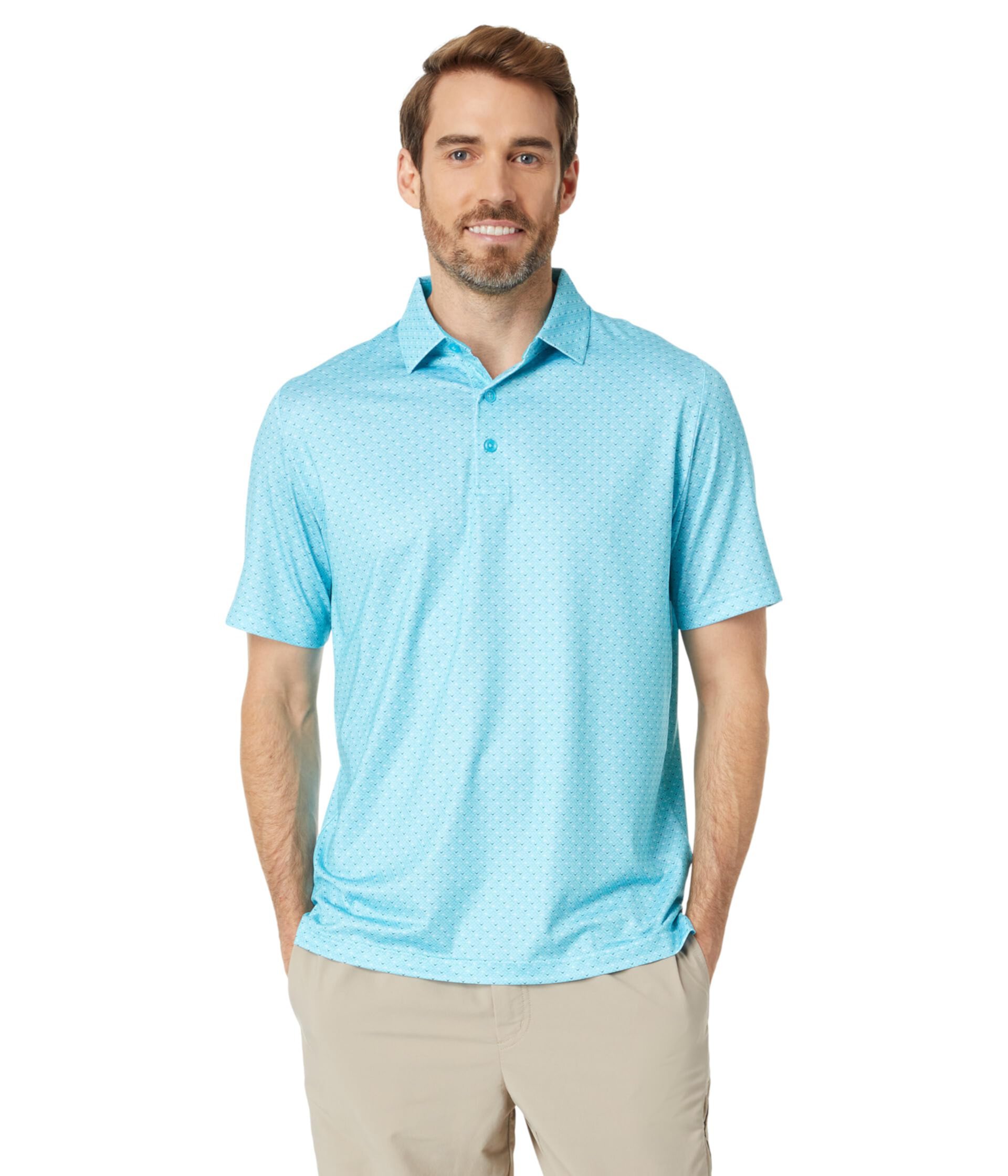 Swing Tech All Over Chevron Twill Polo Callaway