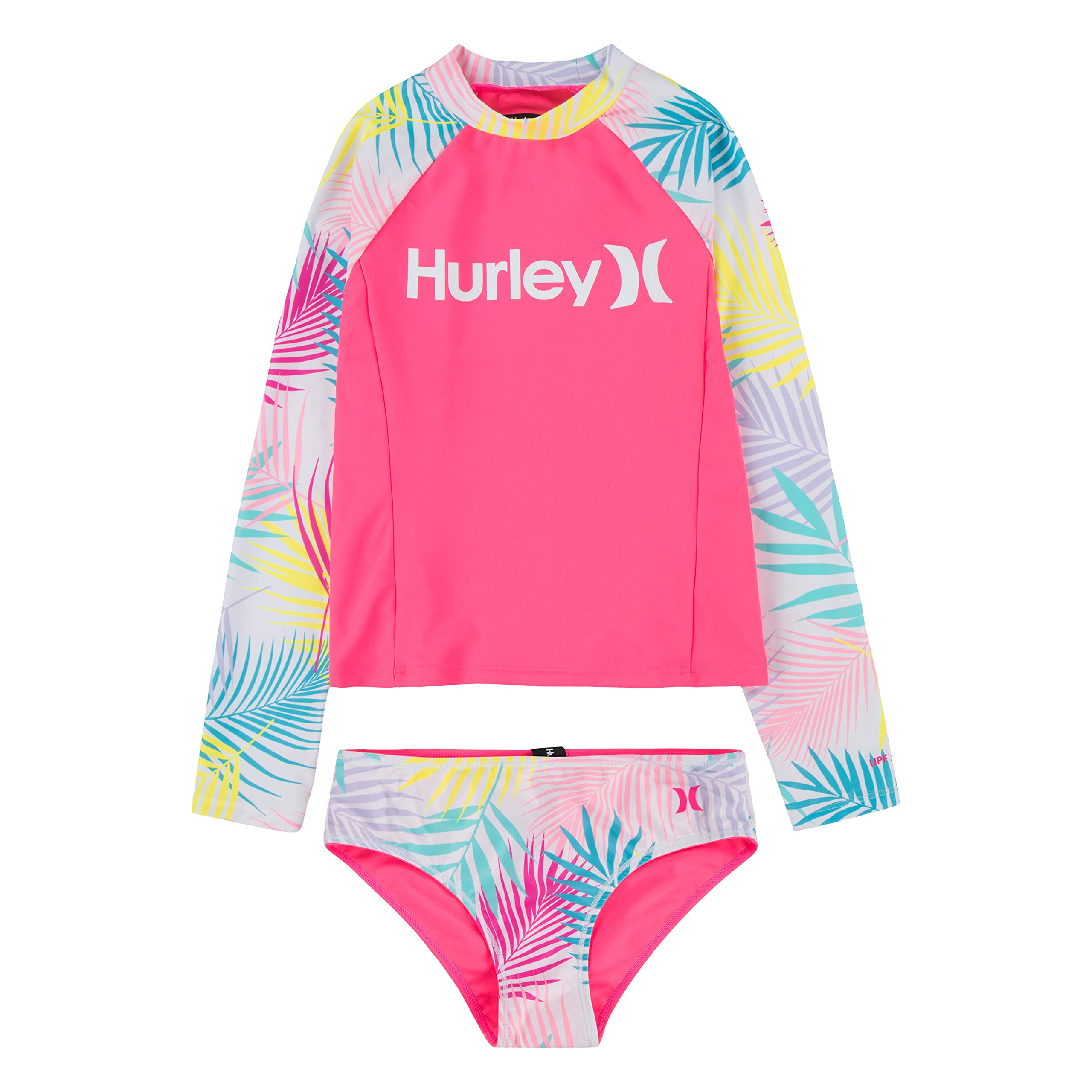 Купальник Hurley Для девочек UPF 50+ Rashguard and Bikini Bottoms Hurley