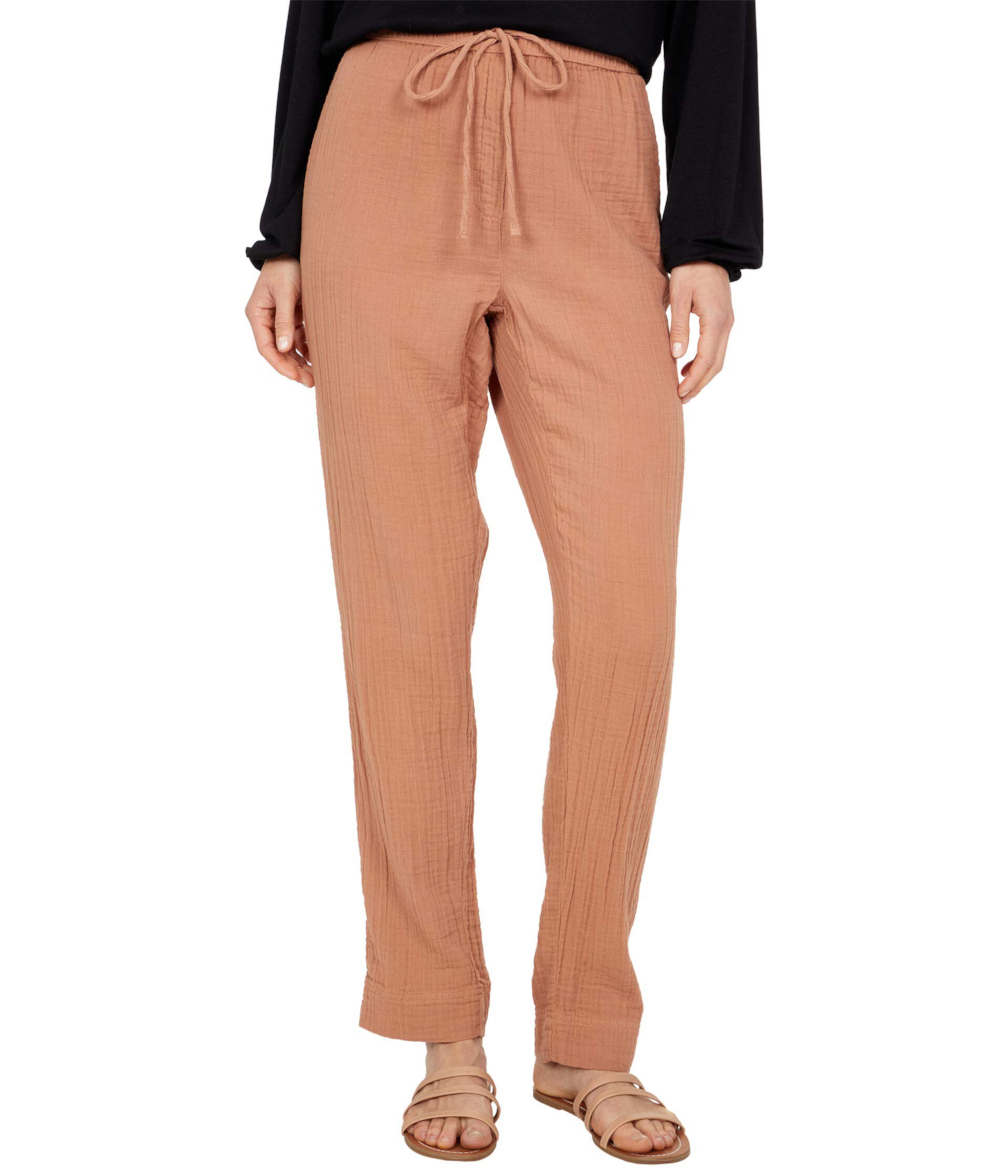 Однотонные марлевые брюки челси с кулиской и карманами Dylan by True Grit