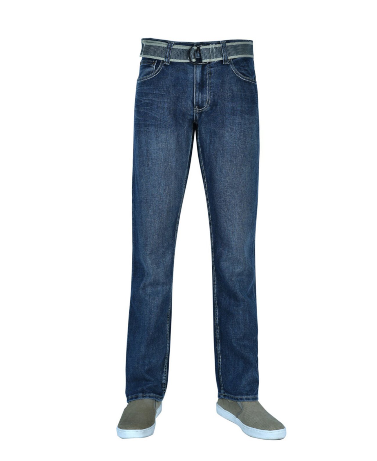 Мужские прямые джинсы с поясом Flypaper