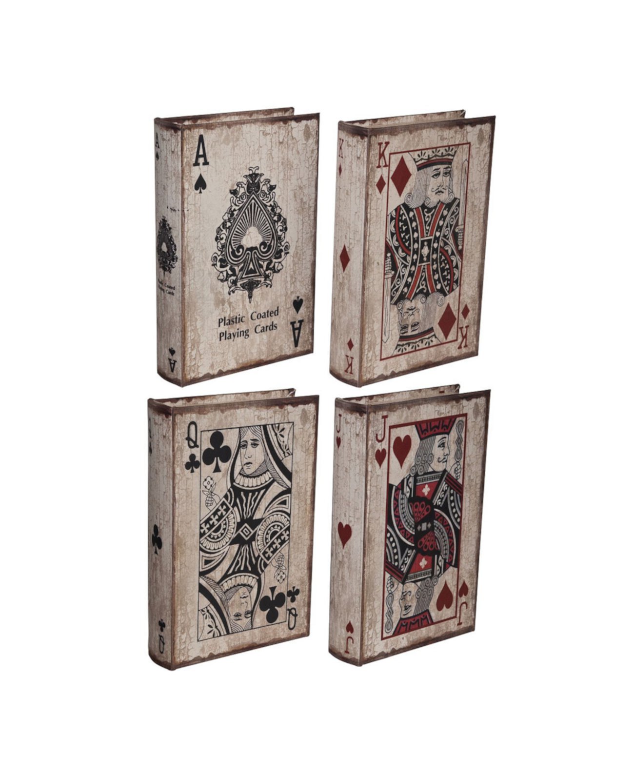 Коробки для книг с игральными картами Ace, большие, набор из 4 шт. AB Home
