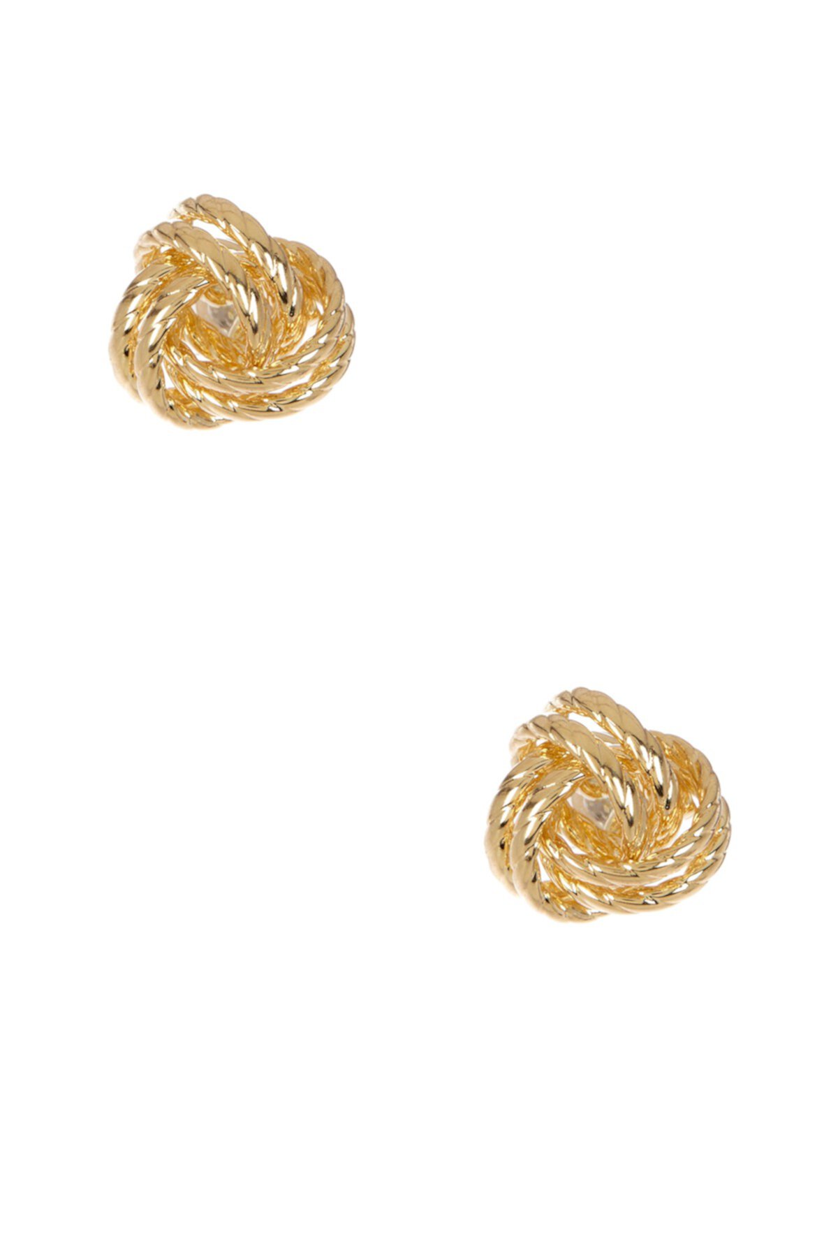 Серьги-гвоздики Love Knot из желтого золота 14 карат Candela