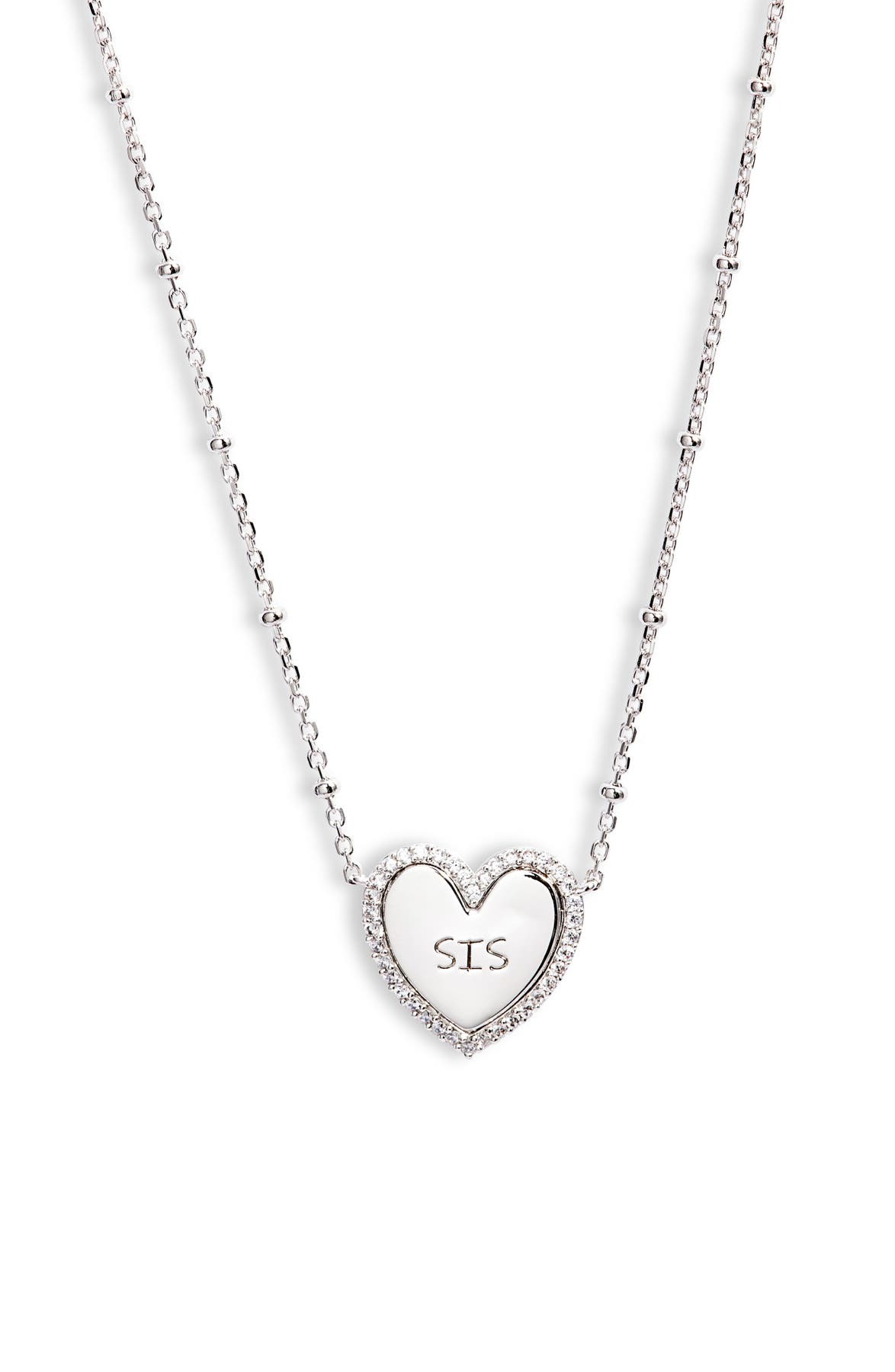 Ожерелье Sis с гравировкой в виде сердца NADRI