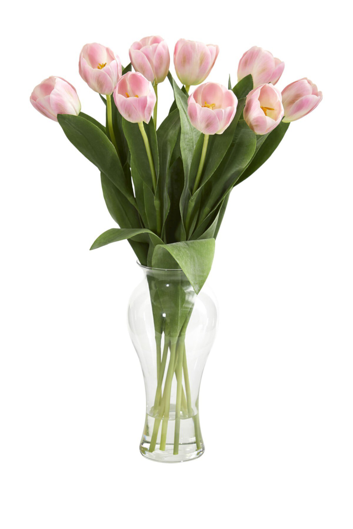 Искусственная композиция из тюльпанов в вазе NEARLY NATURAL