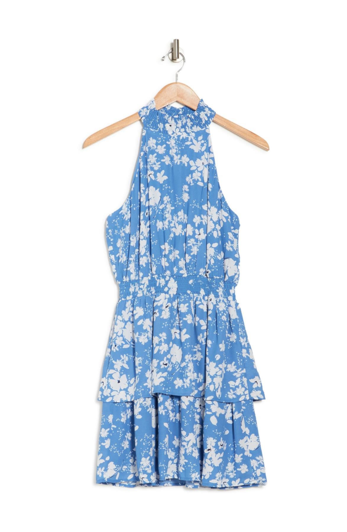 Платье со сборками на шее с цветочным принтом Collective Concepts