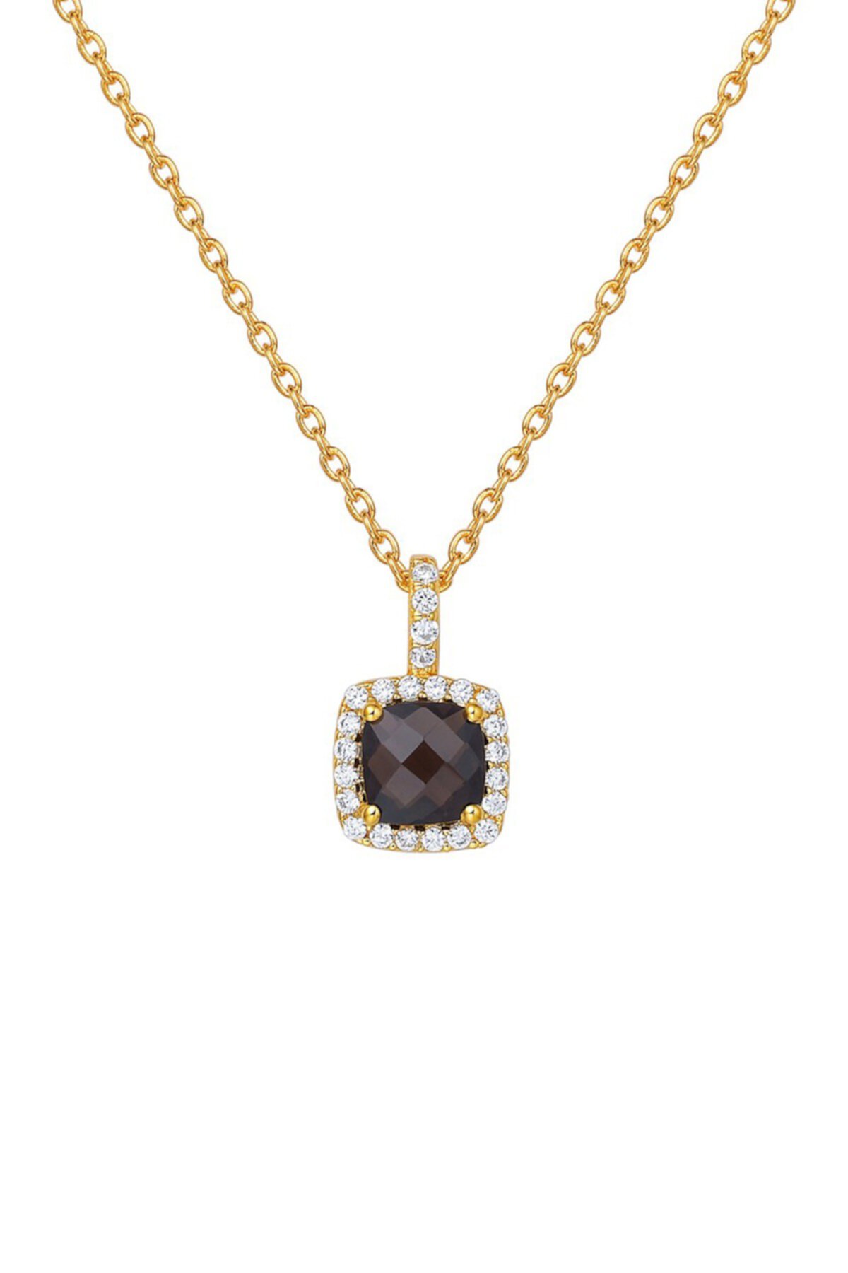 Позолоченное ожерелье-цепочка из стерлингового серебра с имитацией бриллианта LaFonn