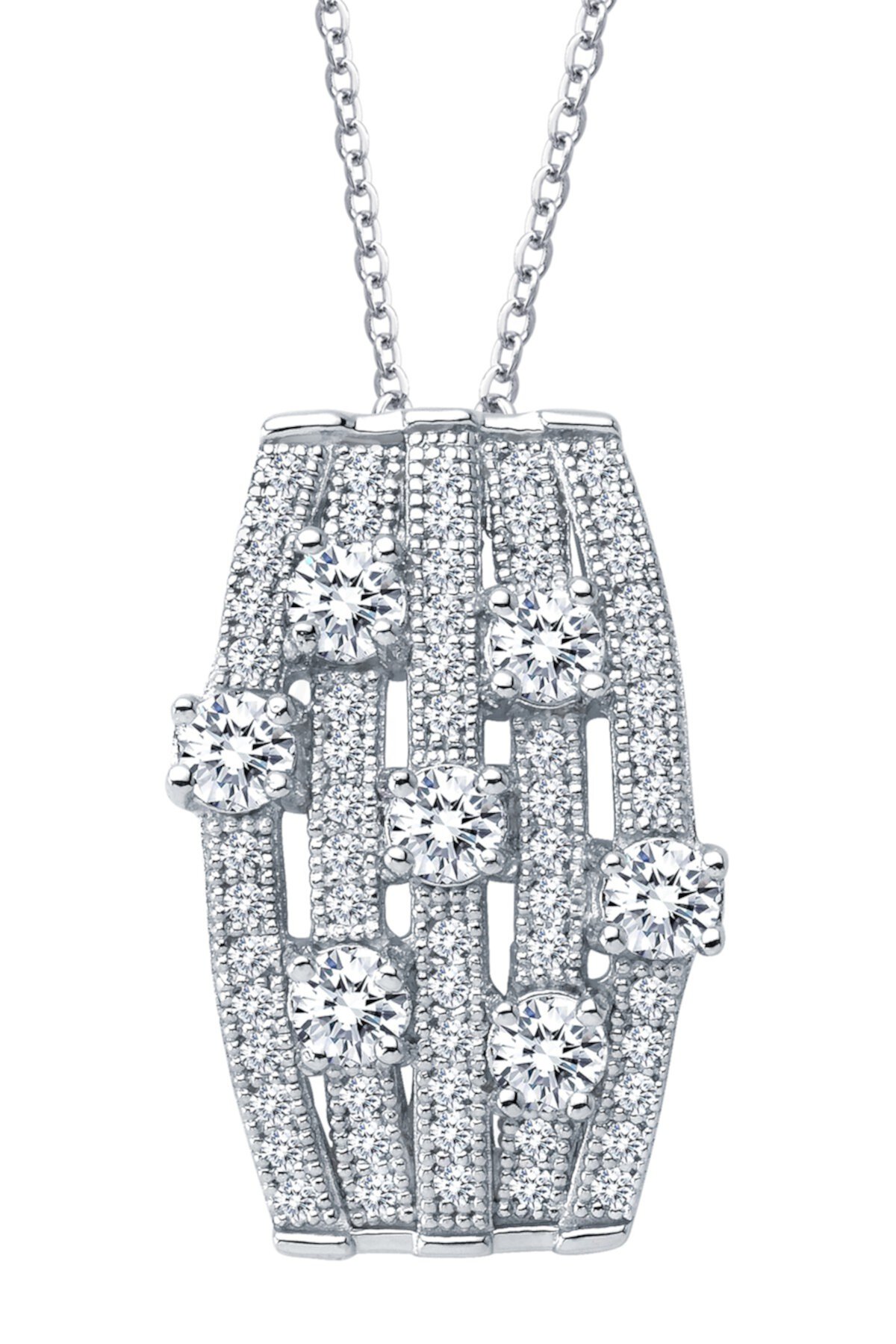 Ожерелье с имитацией бриллианта из стерлингового серебра с платиновым покрытием LaFonn
