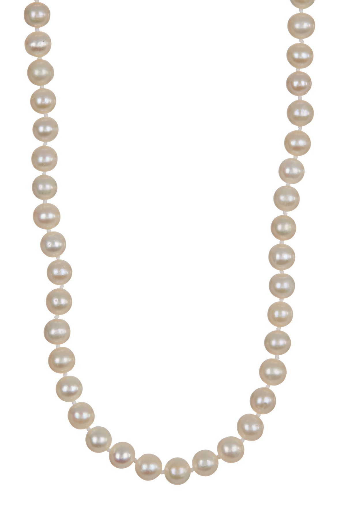 Ожерелье с натуральным белым пресноводным жемчугом 6 мм Splendid Pearls