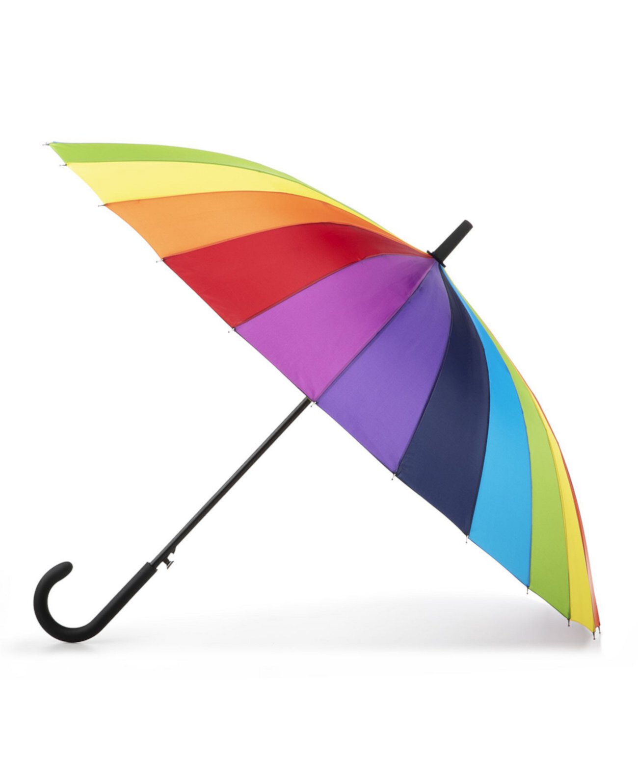 Женский зонт-стик с автоматическим открыванием радуги Totes