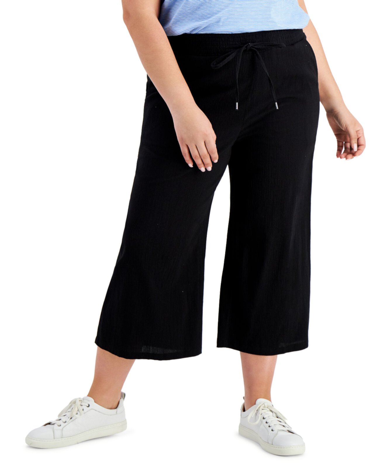 Укороченные мягкие брюки без застежки Petite, созданные для Macy's Style & Co
