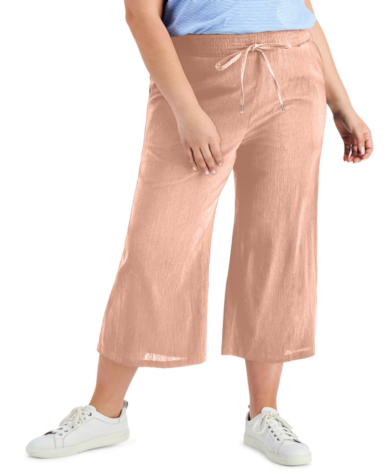 Укороченные брюки большого размера без застежек, созданные для Macy's Style & Co