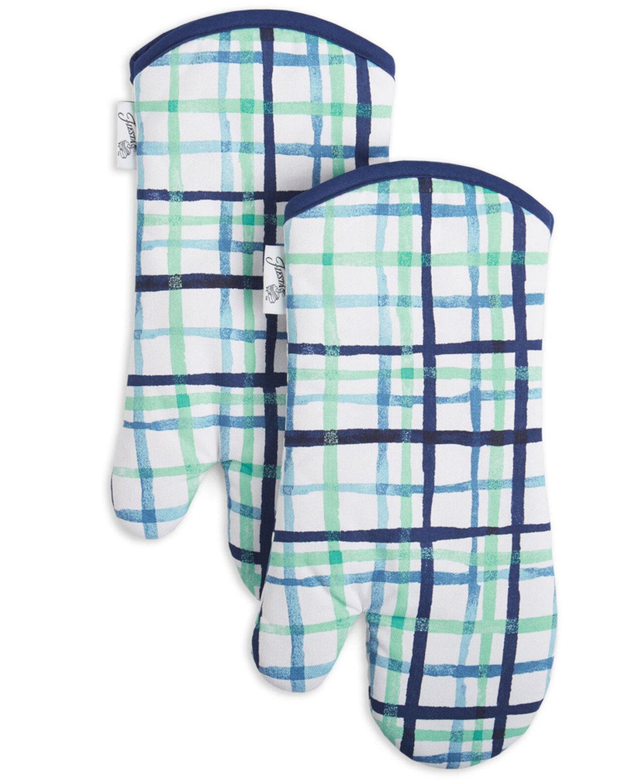 Акварельные клетчатые рукавицы для духовки, набор из 2 штук FIESTA