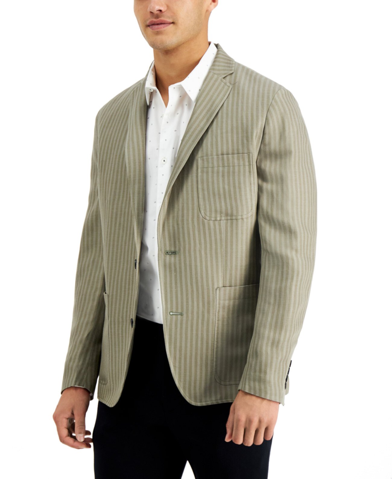 Мужской приталенный полосатый пиджак INC, созданный для Macy's INC International Concepts