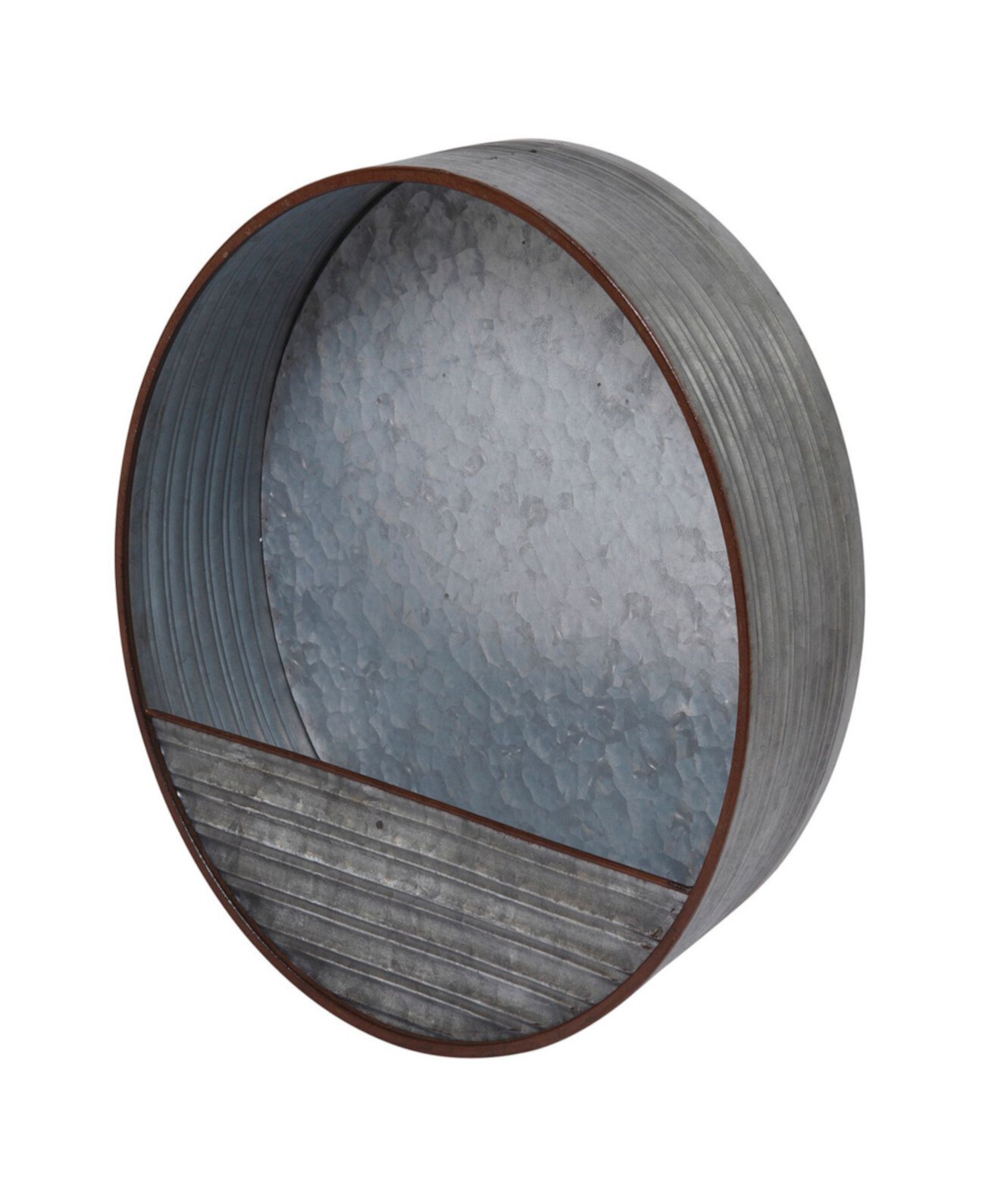 Подвесной круглый оцинкованный металлический настенный горшок The GG Collection