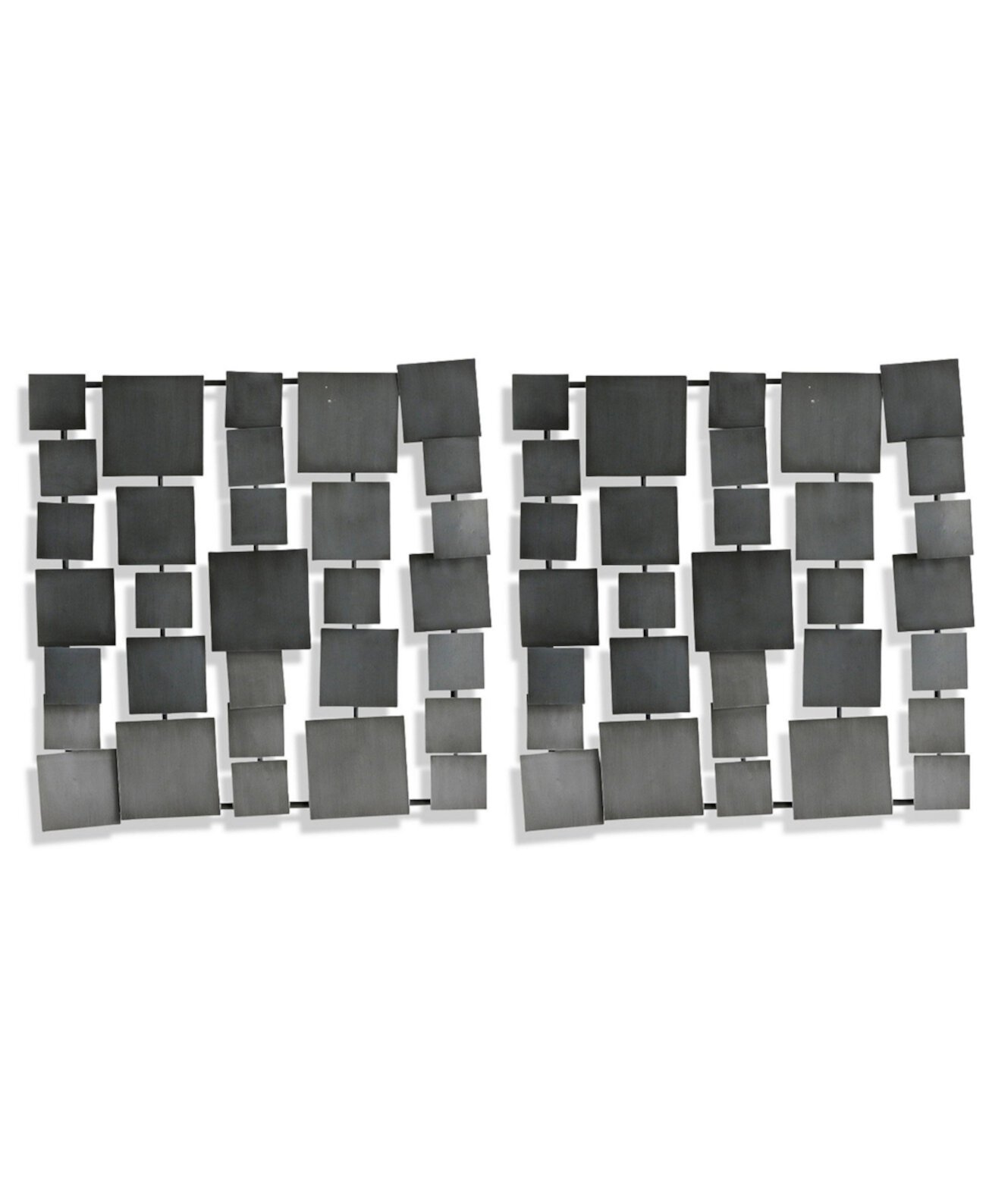Серые металлические квадратные панели - набор из 2 шт. StyleCraft