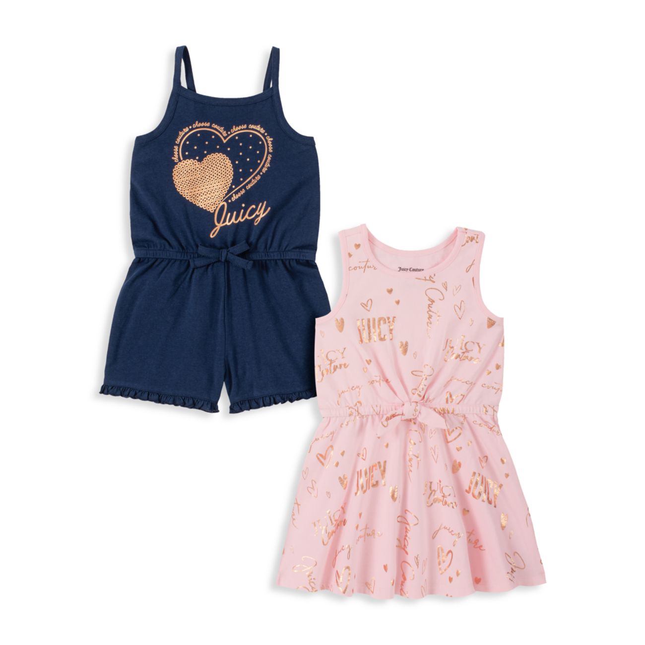 Платье из двух частей для маленьких девочек & amp; Комбинезон Juicy Couture