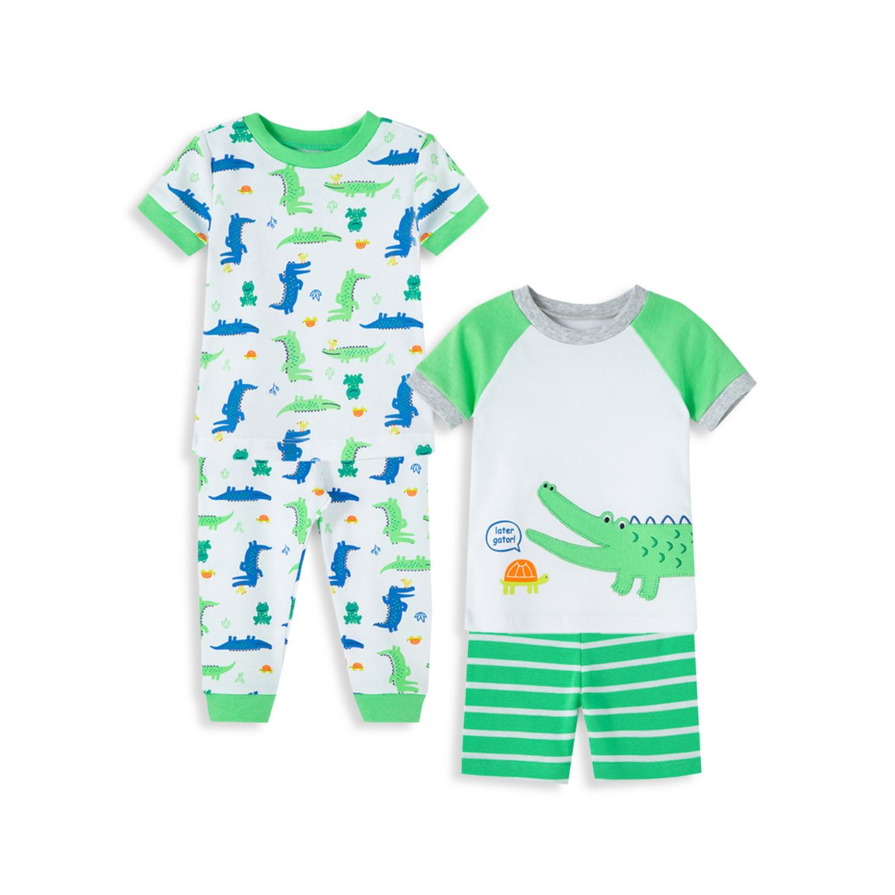 Пижамный комплект из 4 предметов из кожи аллигатора для маленьких мальчиков Little Me