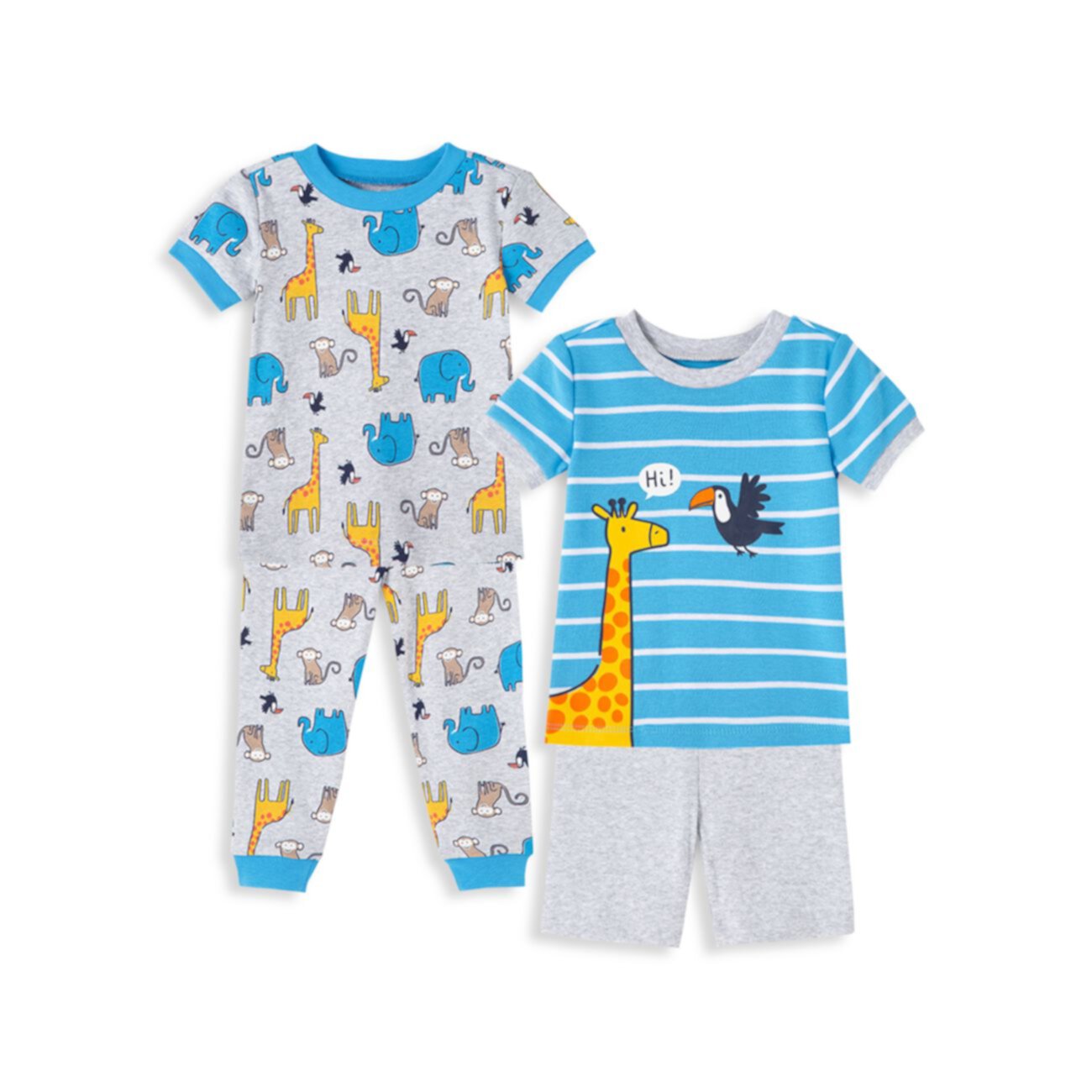 Хлопковая пижама Safari из 4 предметов для маленьких мальчиков Little Me